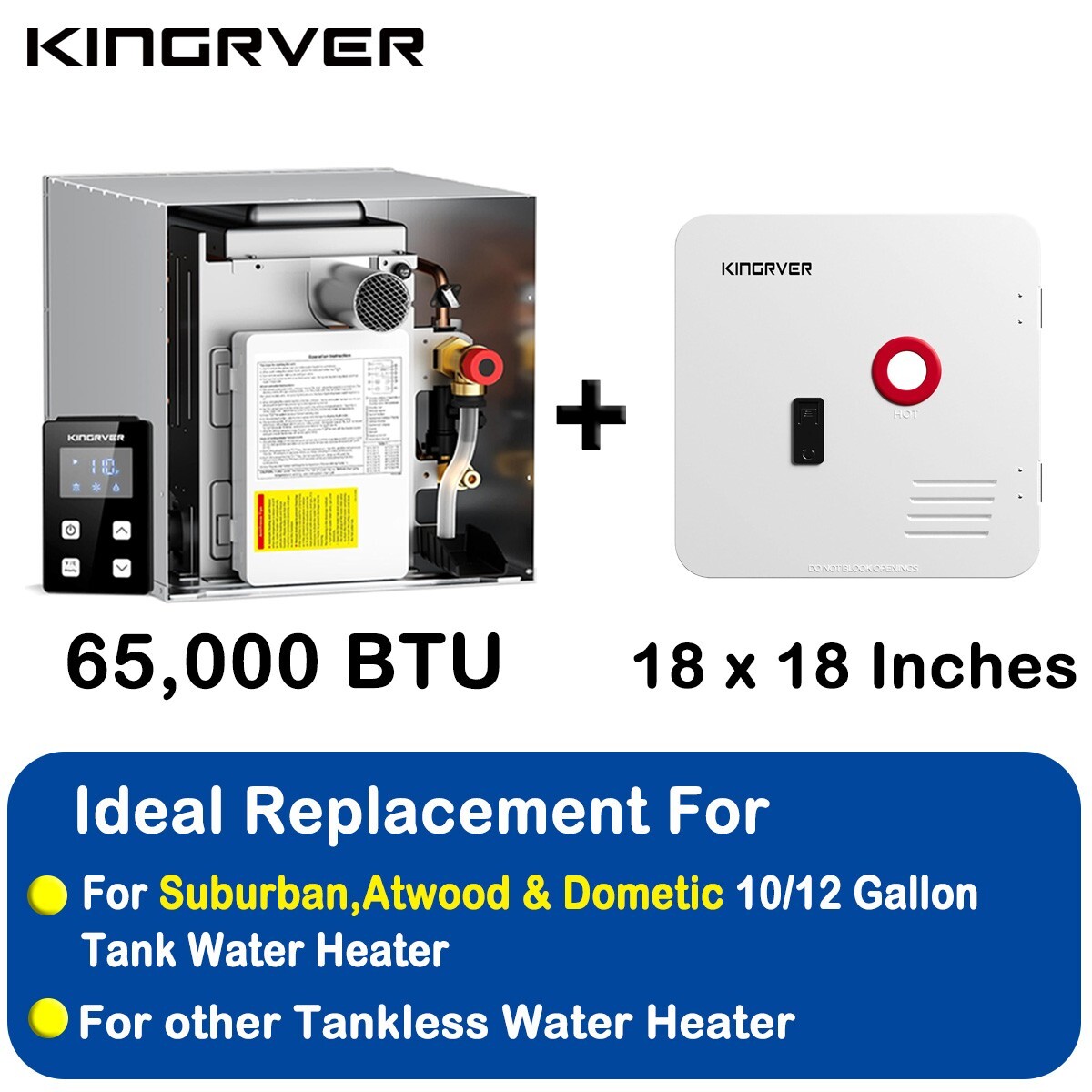 Instant Propane Gas RV Hot Water Heater With 18″x18″ Door Fit For All RVs