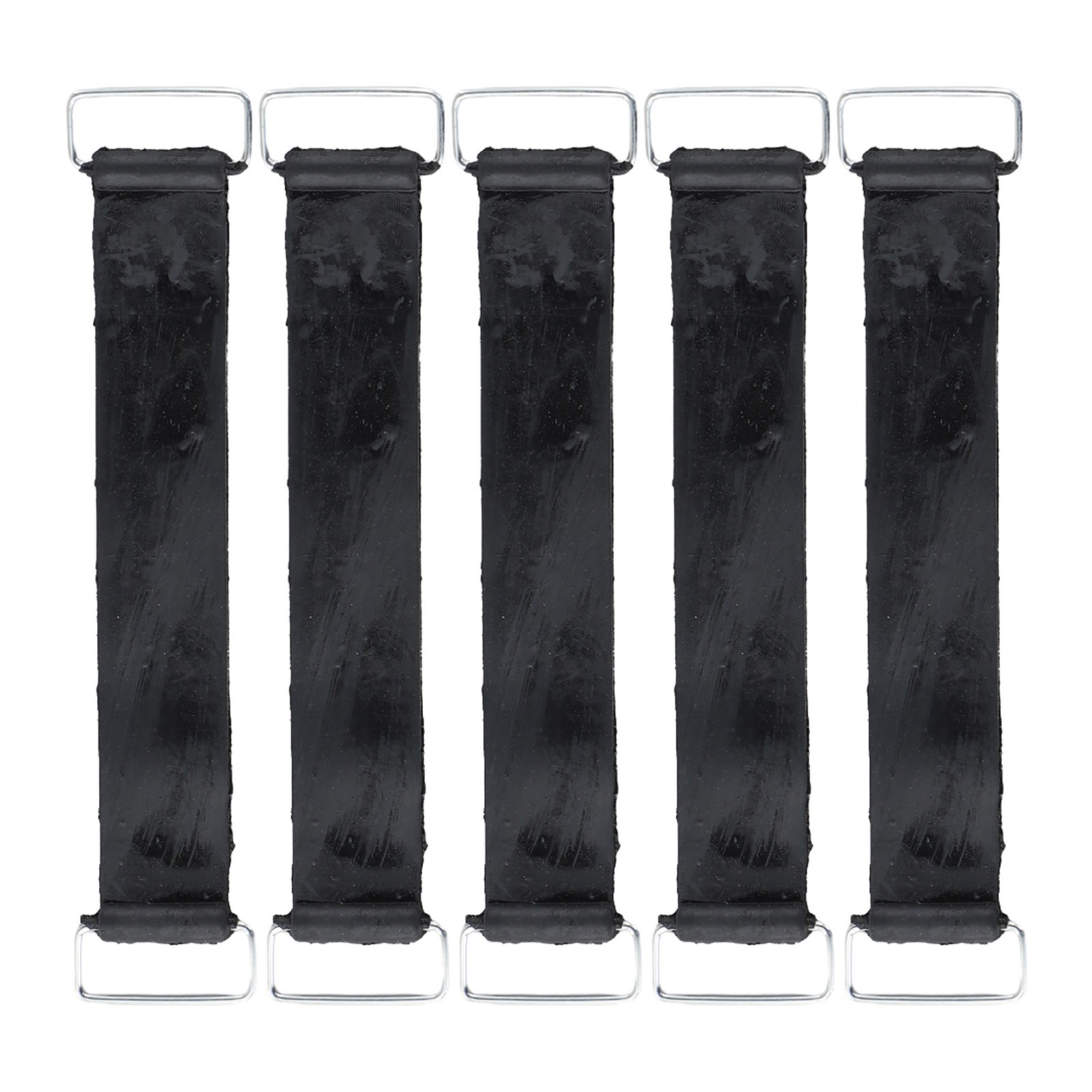 Adjustable 5Pcs Rubber Battery Straps for Motorcycles with Metal Buckles