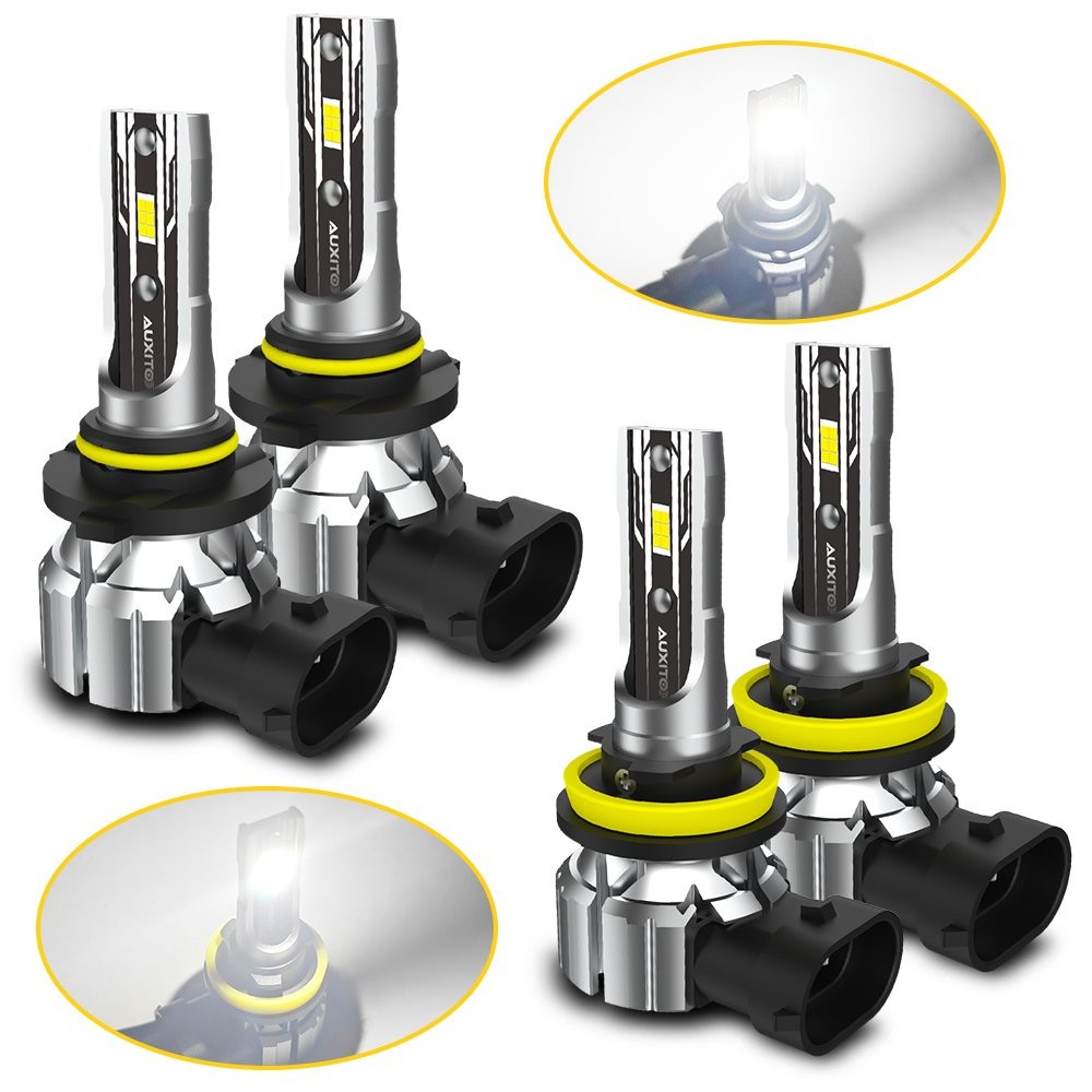 4PCS H11/H8/H9 9005/HB3 LED Headlight Bulb Combo High Low Beam 6500K White Lamp