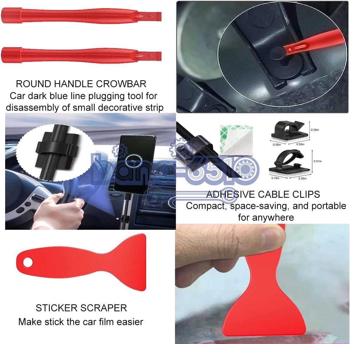 200Pcs Car Trim Removal Tool Set Hand Tools Pry Bar Panel Door Interior Clip Kit
