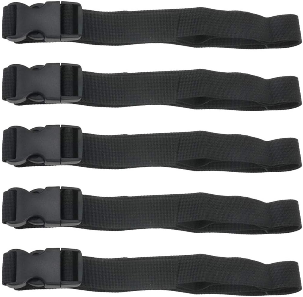 5Pcs Black Nylon Strap 1″ x 47″ (3.9ft) Buckle Straps with 1×47(5Pcs),