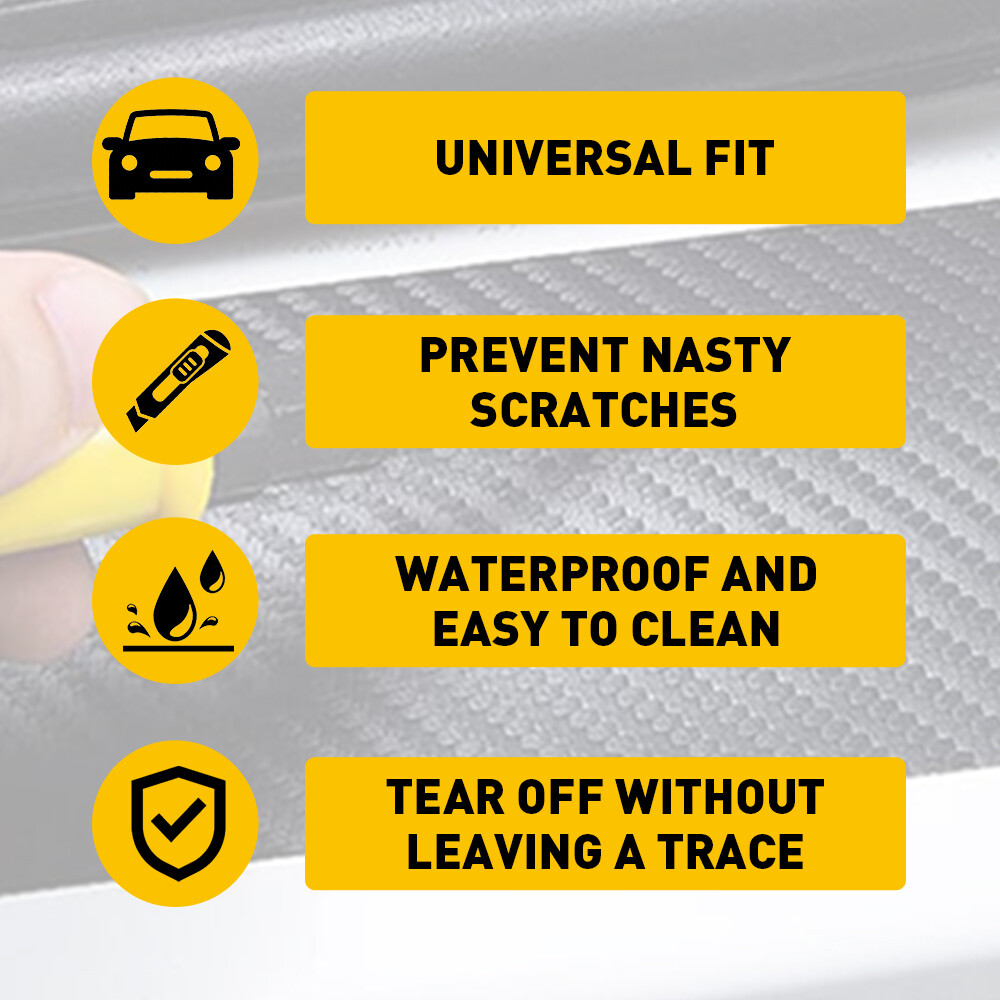 4X For Toyota Car Accessories Door Sill Protector Scuff Plate Panel Step Covers