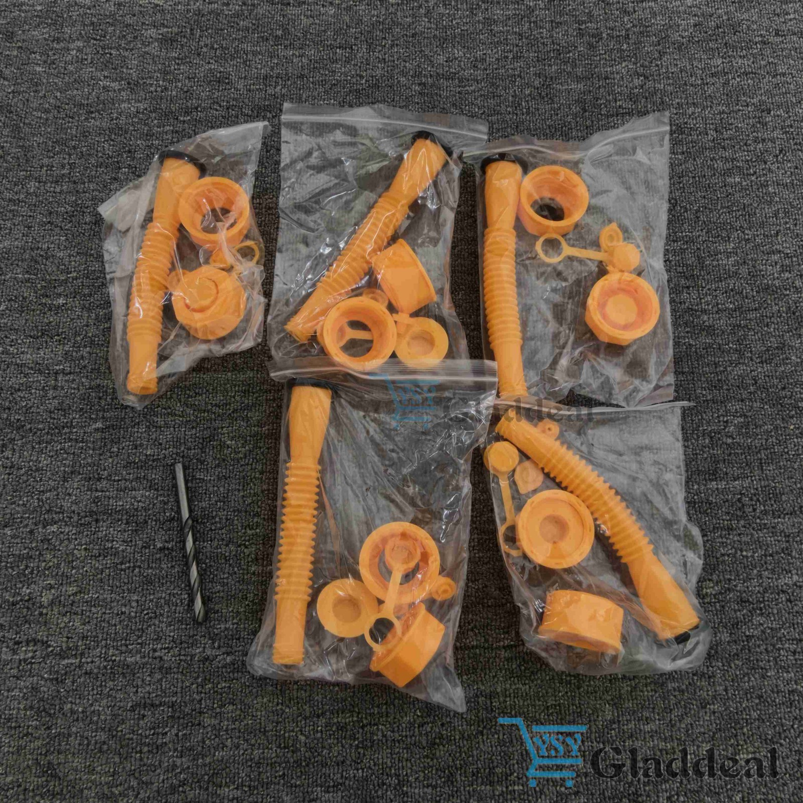 5x Gas Can Spout Nozzle Vent Kit Replacement For Plastic Gas Cans Old Style Caps