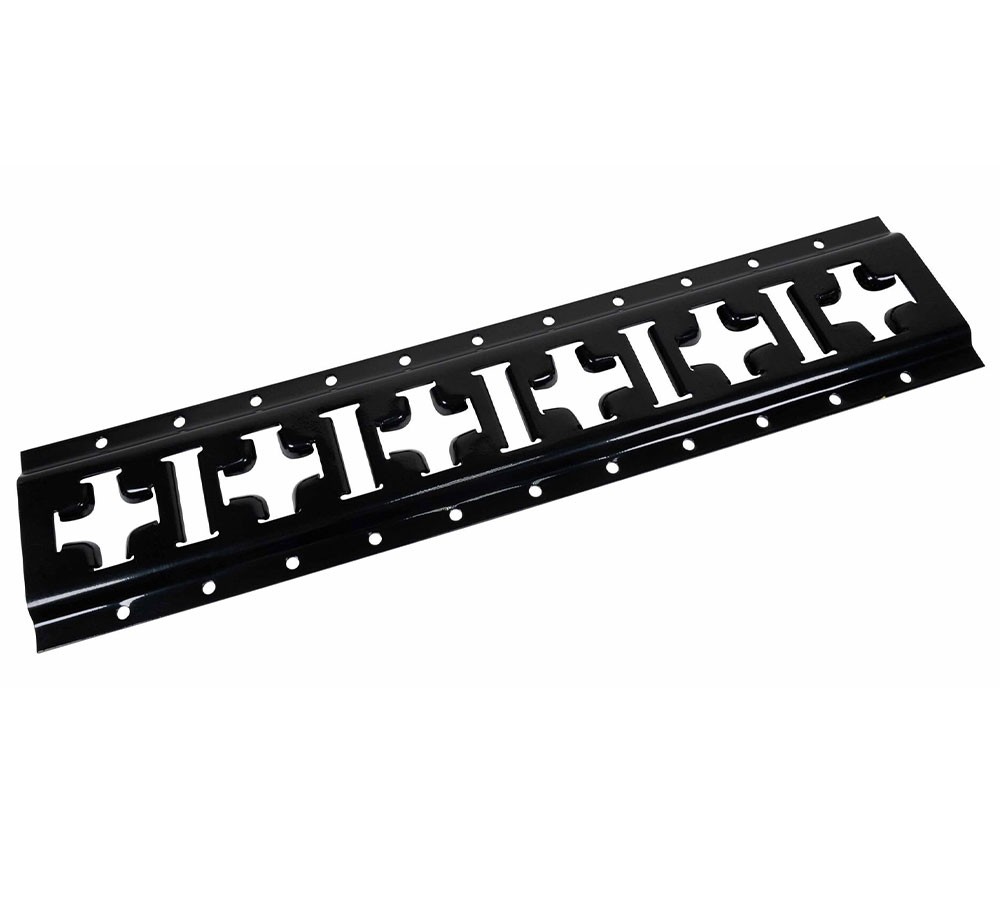 (8 Pack) Horizontal & Vertical Cross E-Track – 2 Feet – Black Powder Coated