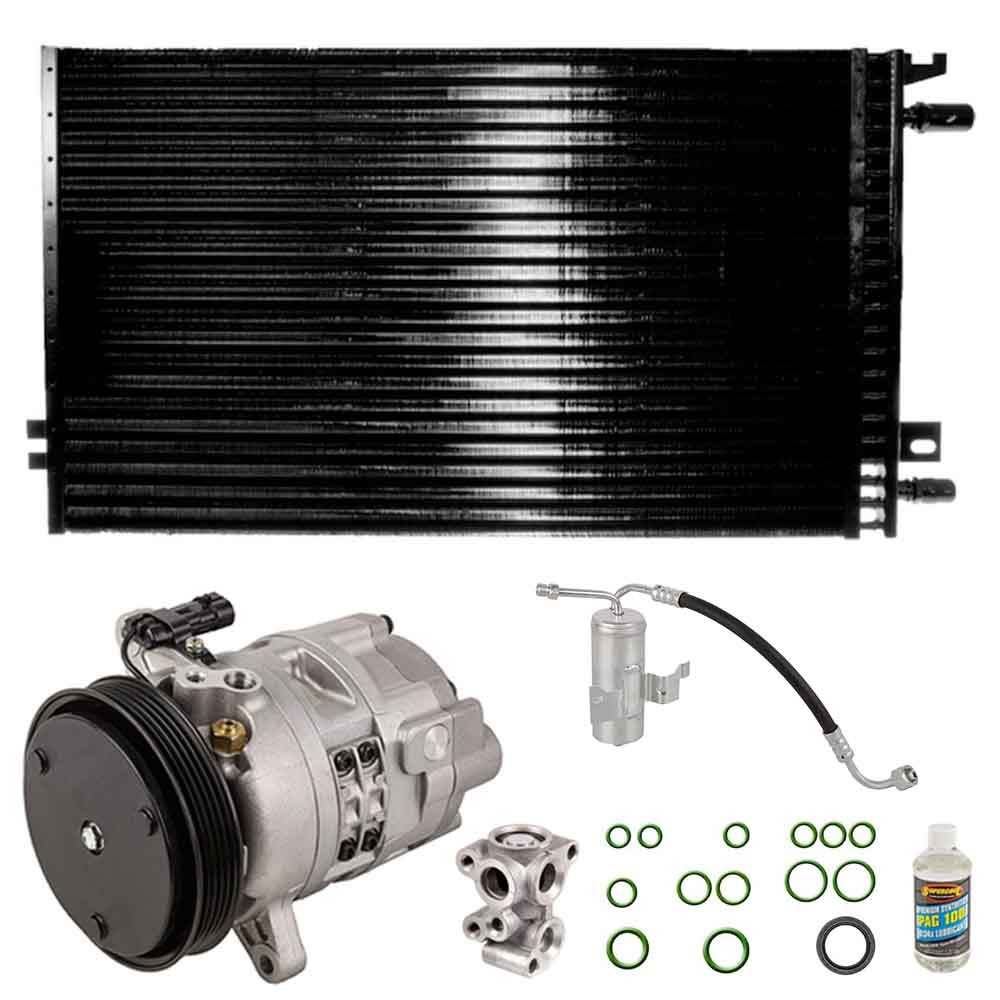 For Saturn SL SC & SW 1997 1998 A/C Kit w/ AC Compressor Condenser & Drier TCP