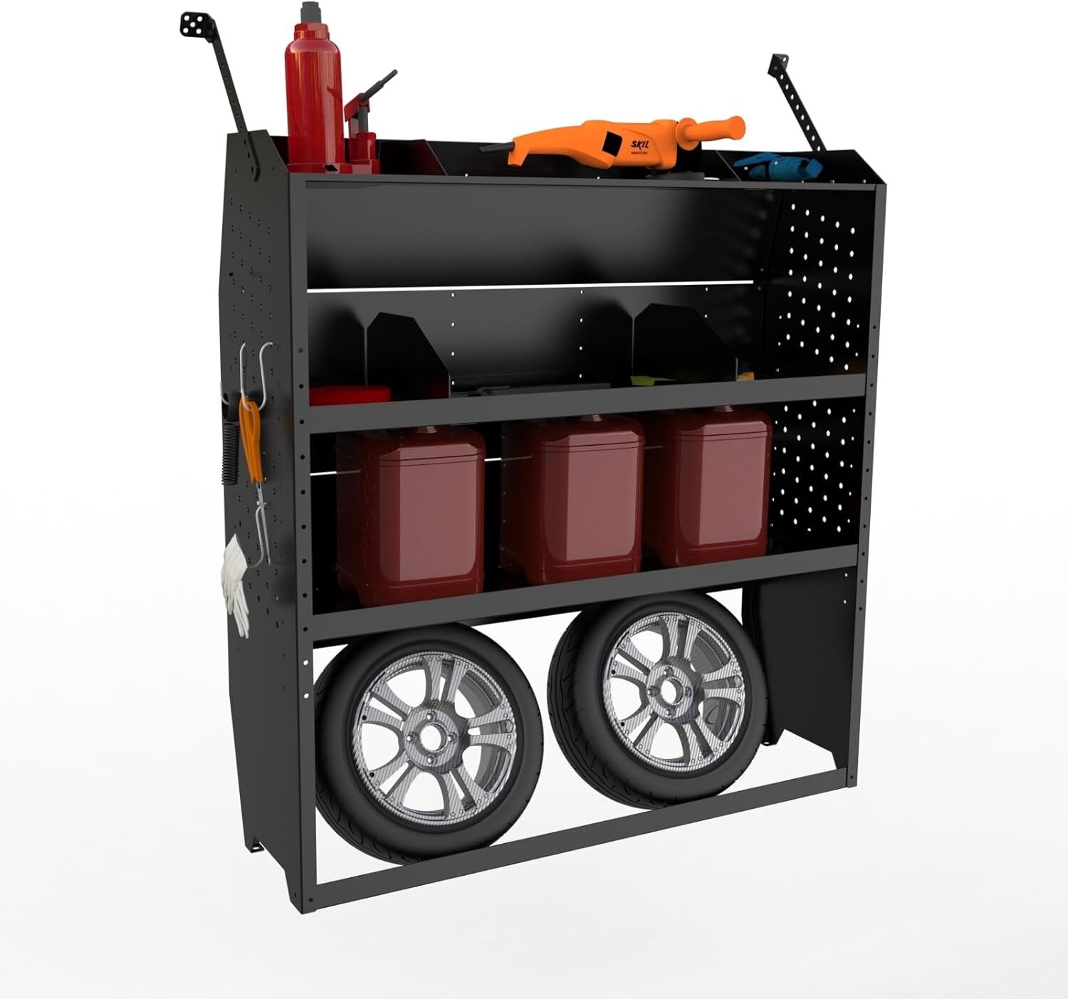 Van Shelving Storage for Ford Transit, GM, NV, Promaster, Sprinter Metris +hook