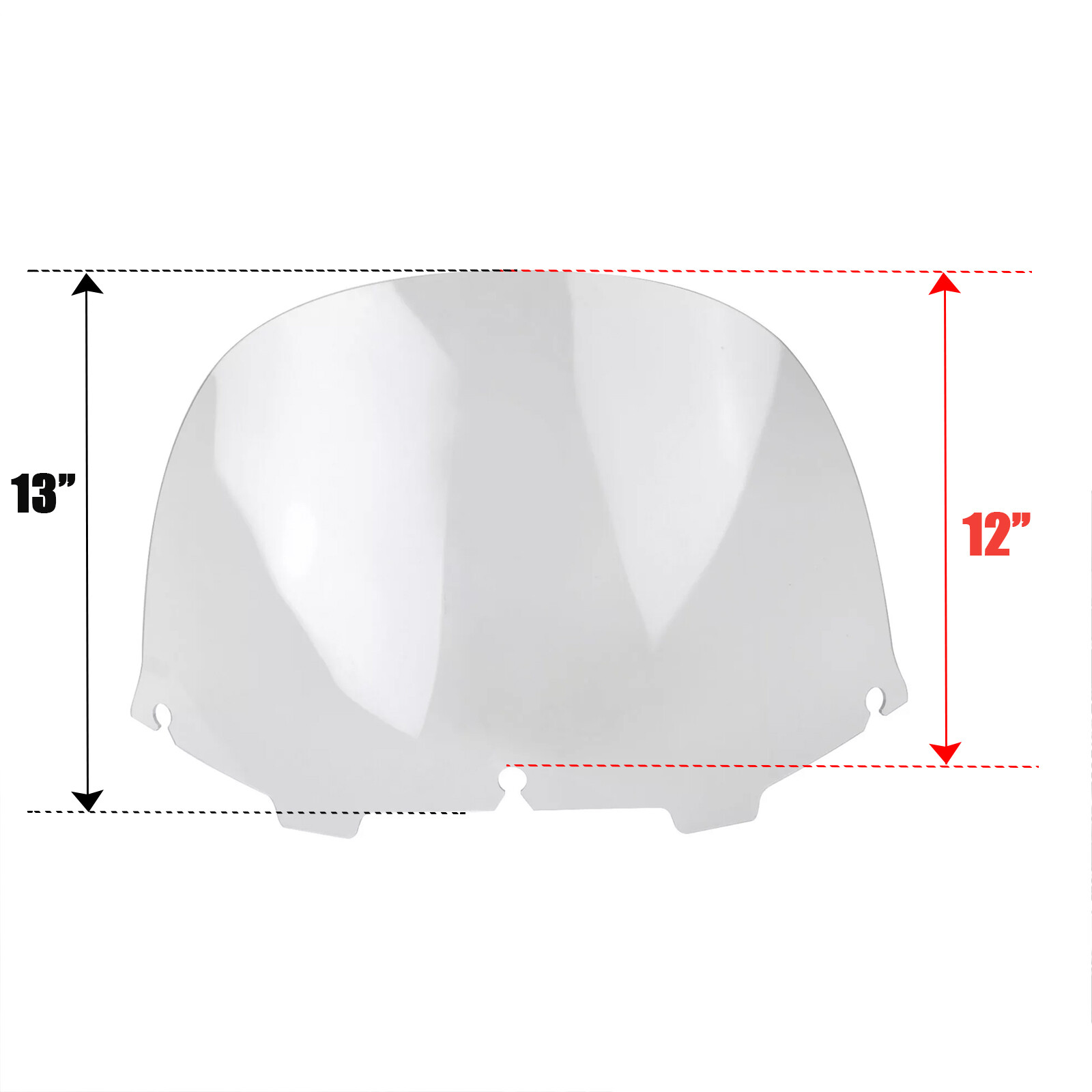 13″ Clear Windshield For Harley Touring Electra Glide Standard EFI FLHTI 03-06