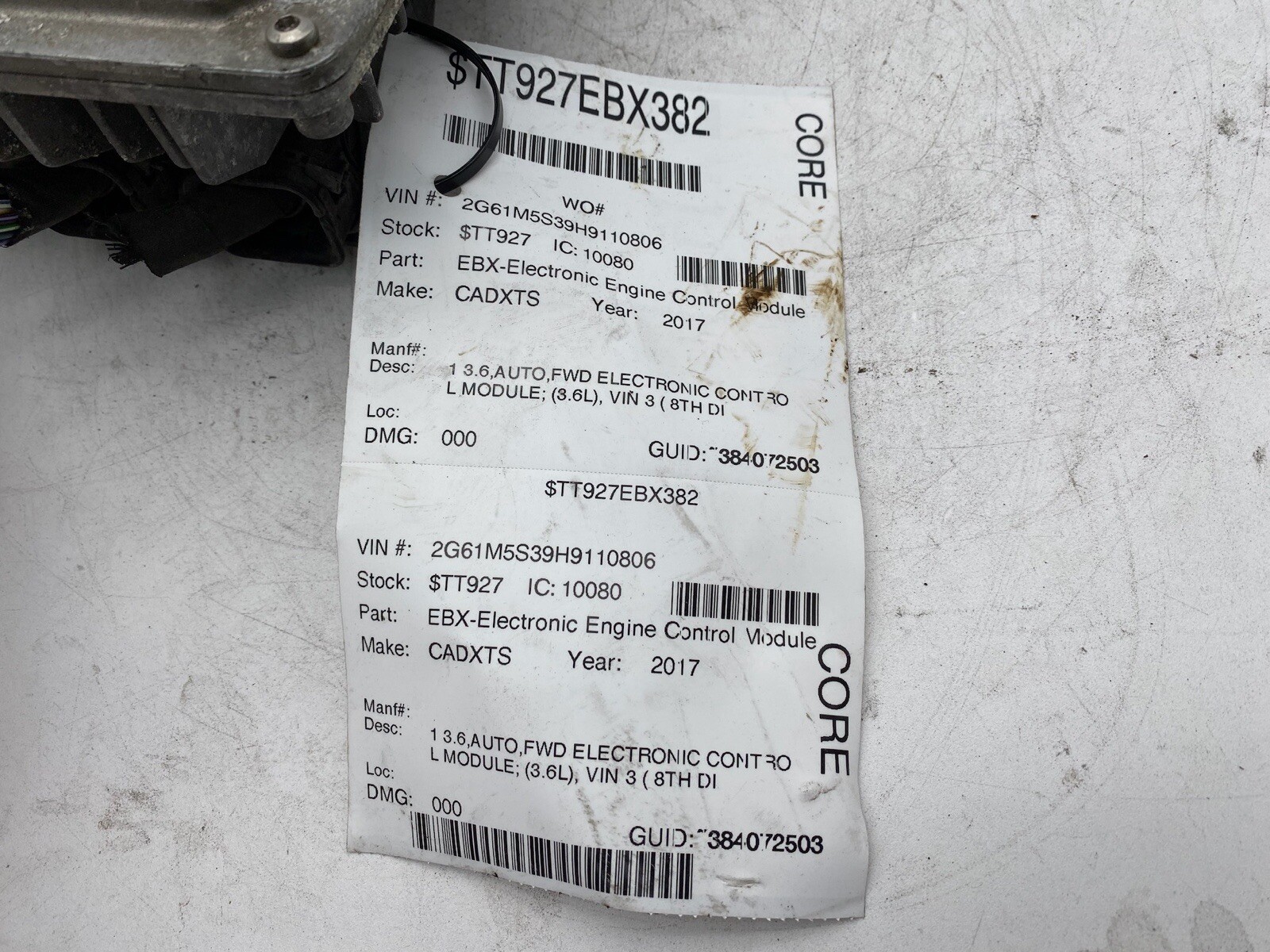 2017-2019 Cadillac XTS 3.6L Engine Computer Control Module Unit ECU ECM 12666070