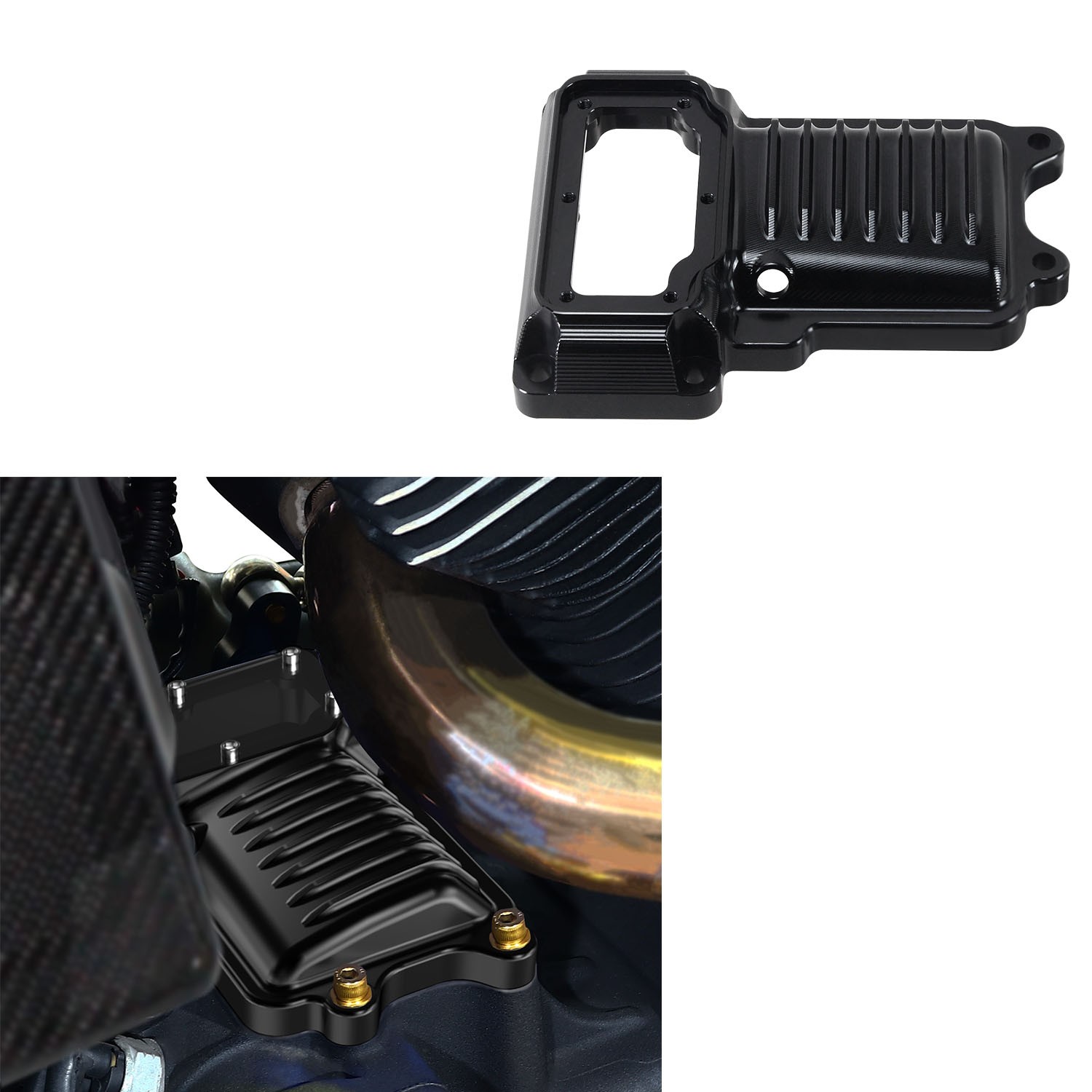 Black Twin Cam Transmission Top Cover for Harley 2006-17 Road Street Glide FLHT