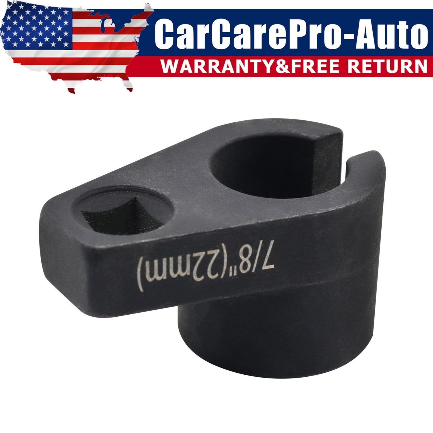7/8-Inch 22mm Offset Oxygen O2 Sensor Socket Wrench Removal Tool Drive 3/8″ US