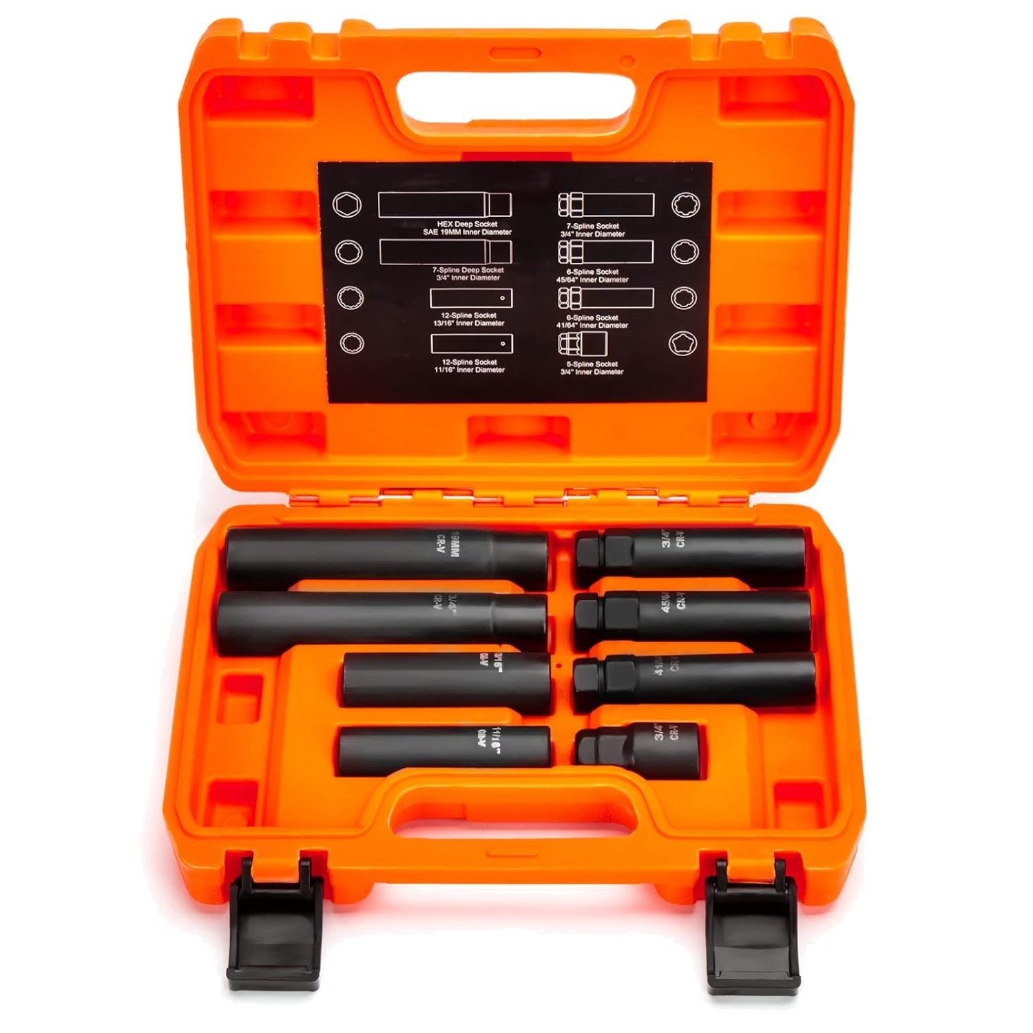 Professional Spline Socket Set 8-Piece