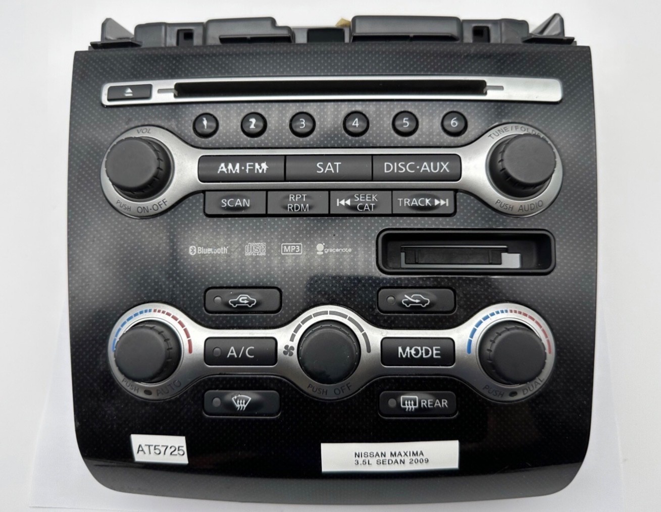 OEM 09-14 Nissan Maxima A35 AM FM Radio Climate Control CD Temp Switch Panel