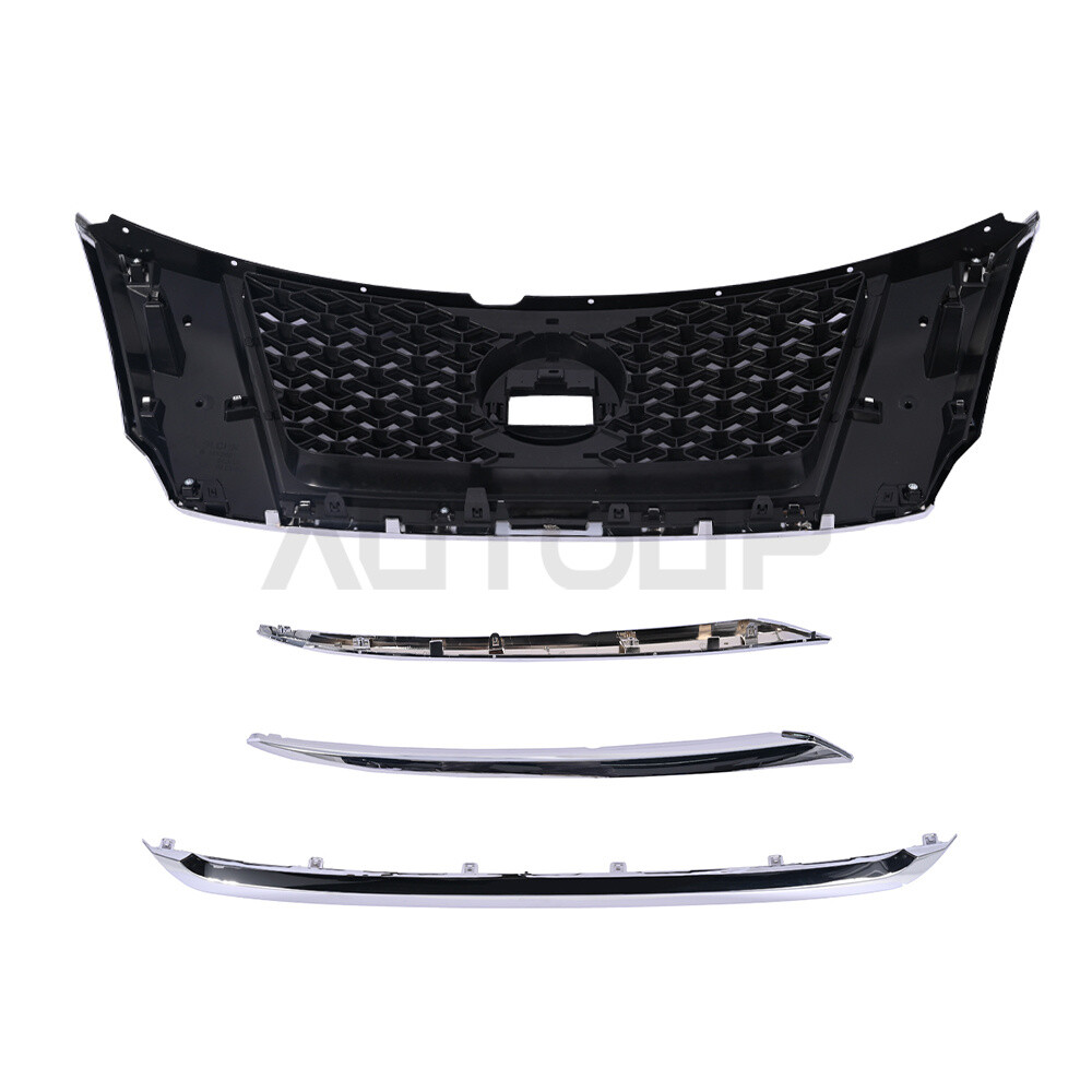 Fits 2013-2016 Nissan Pathfinder Grille Assembly + Chrome Moldings