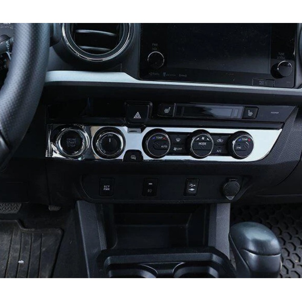 Chrome ABS Air Condition Adjust Switch Button Trim For Toyot@ Tacom@ 16-22 High