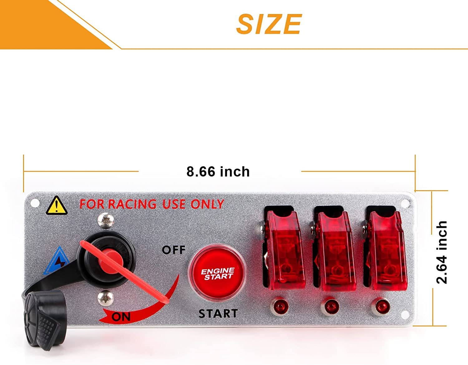 Racing Car 12V Ignition Switch Panel LED Toggle Switch Engine Start Push Button