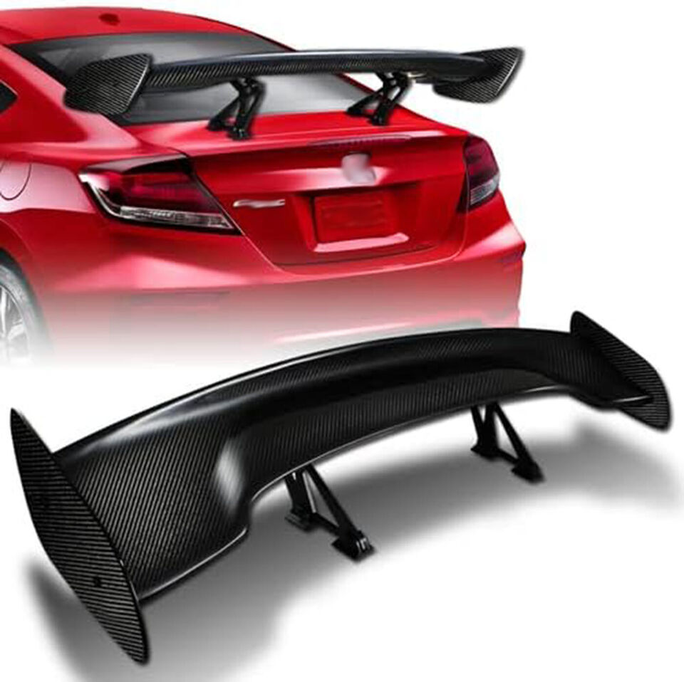 47″ Universal Adjustable Rear Trunk Spoiler Wing GT-Style Carbon Fiber Color