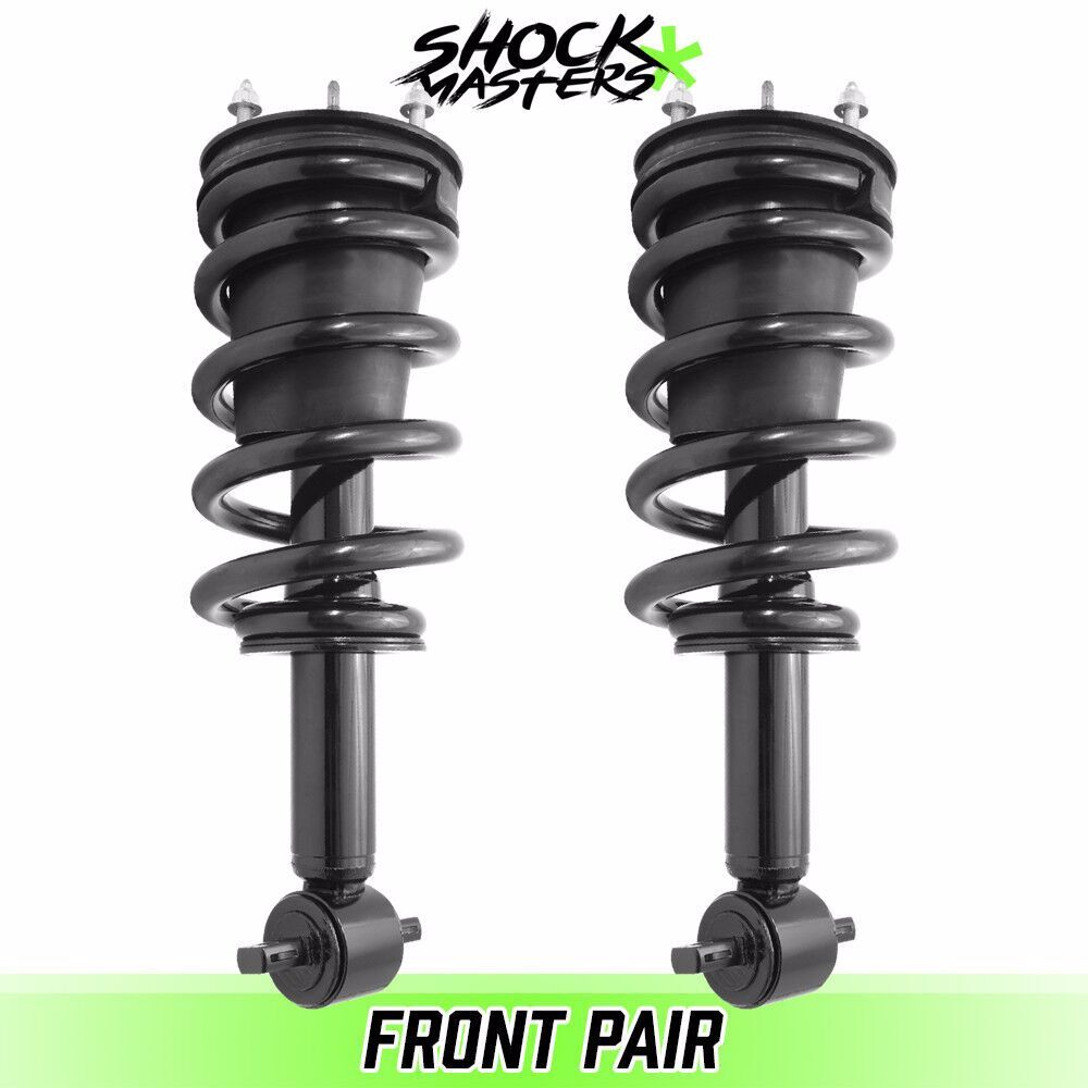 Front Pair Complete Struts & Spring Assemblies for 2014-2019 Silverado 1500 4WD