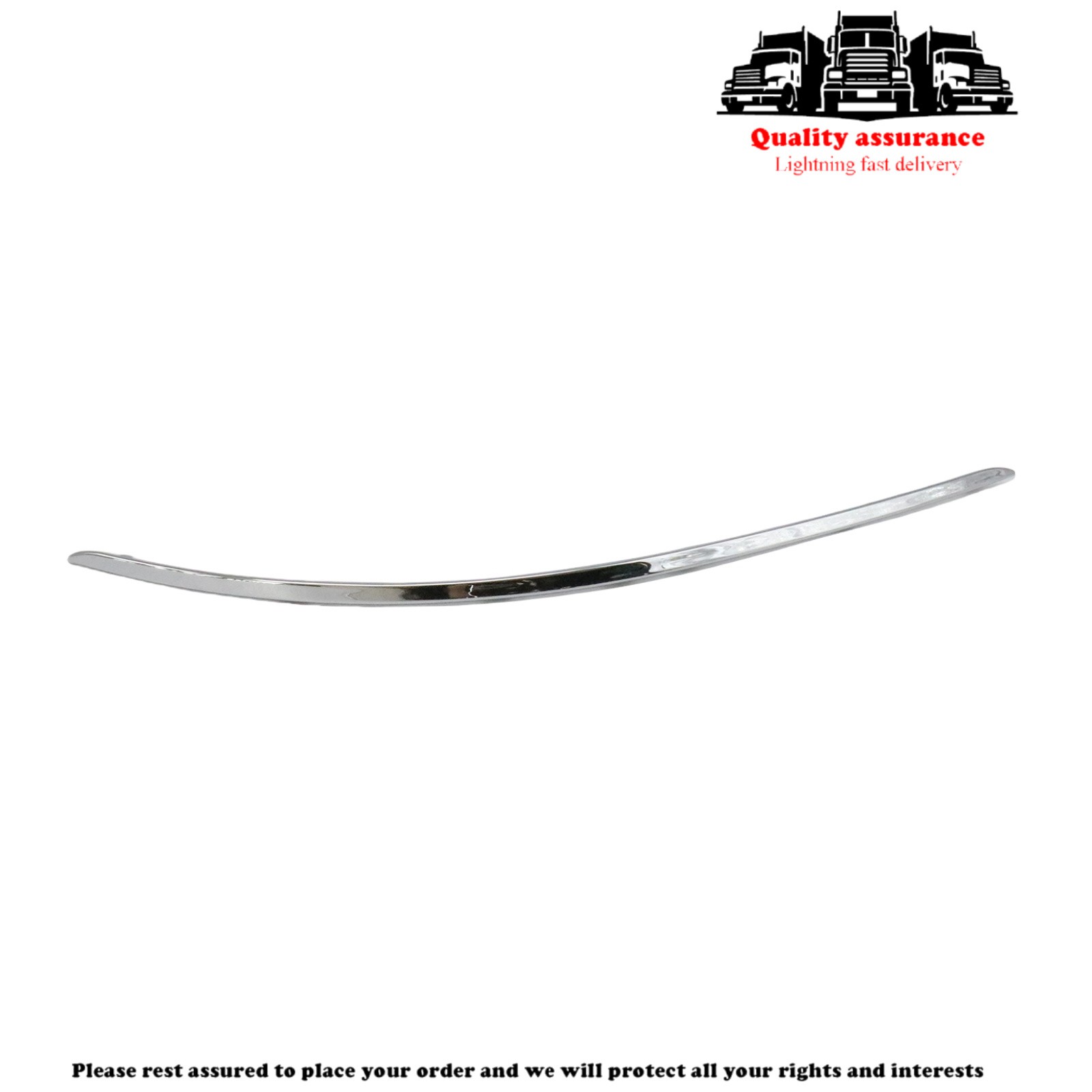 1Pair Left+Right Bumper Chrome Molding Trim For Mercedes-Benz 2010-2014 C250