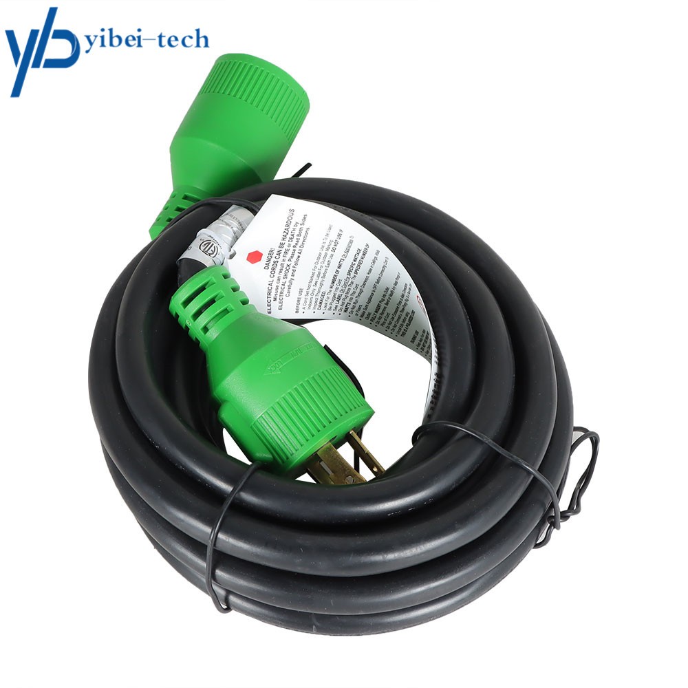 15FT 30 Amp 3 Prong Generator Extension Cord NEMA L5-30P/R Twist Lock 125V 3750W