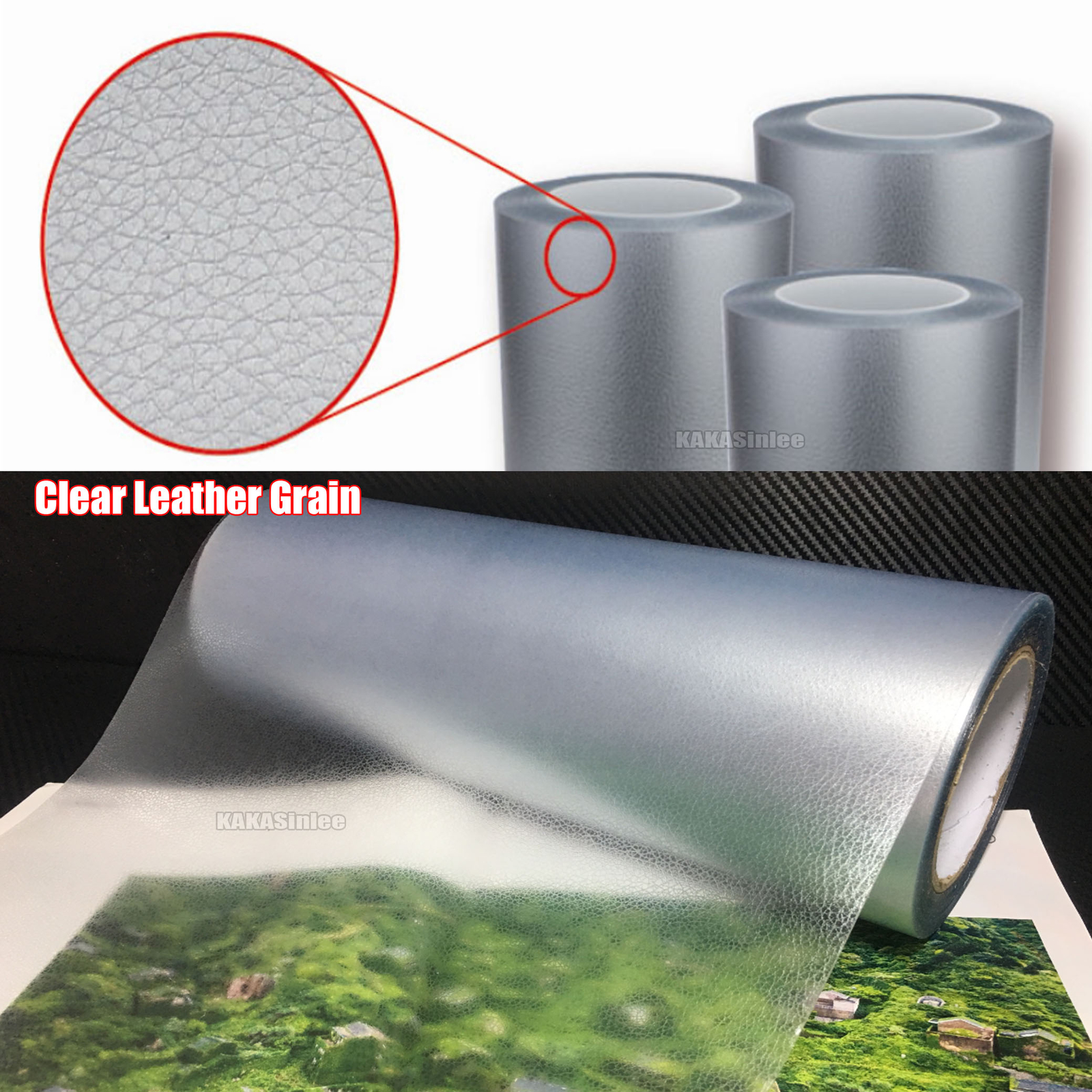 Bubbles Free Matte Car Interior Leather Grain Texture Film Vinyl Wrap Sticker AB