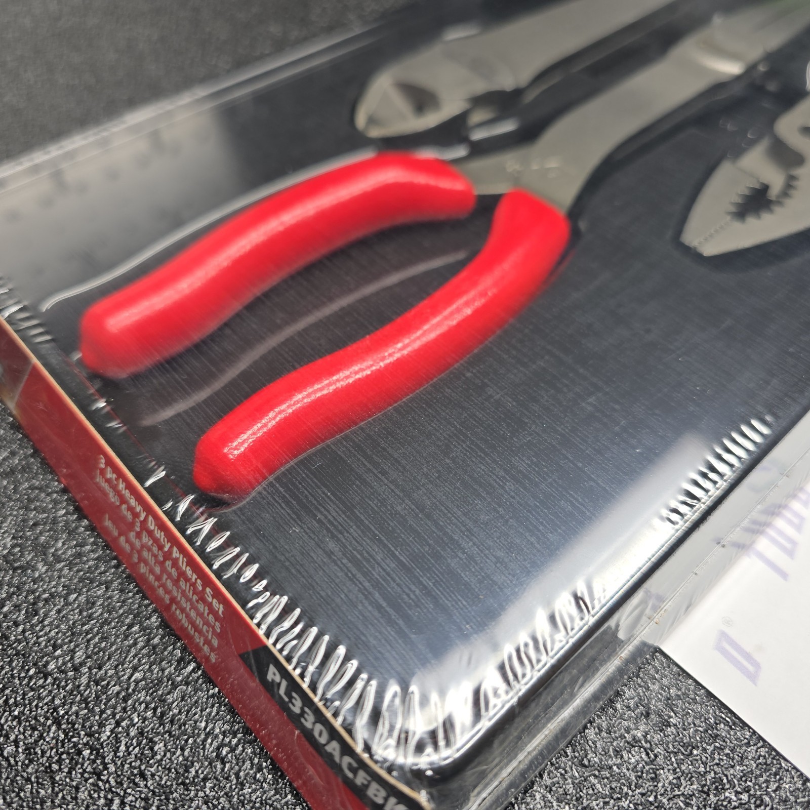 Snap-on Tools USA NEW 3pc Assorted Color Heavy-Duty Plier Set PL330ACF