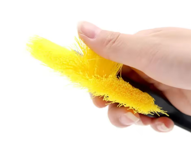 1pc Car Wheel Tire Rim Brush Curved Flexible Hub Cleaner Detailing Tool – NEW
