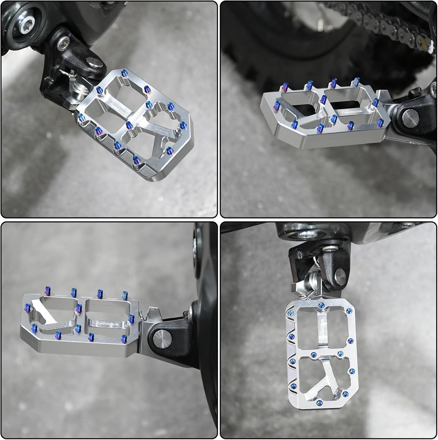 CNC Aluminum Alloy Foot Peg Pedal For Surron Ultra Bee Dirt Bike Non-slip Spikes