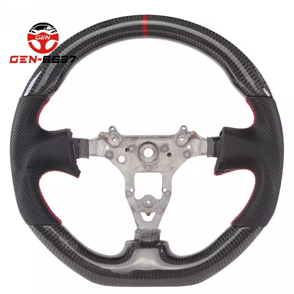 Real Carbon Fiber Steering Wheel Perforated For 1999–2002 Nissan Skyline GTR R34