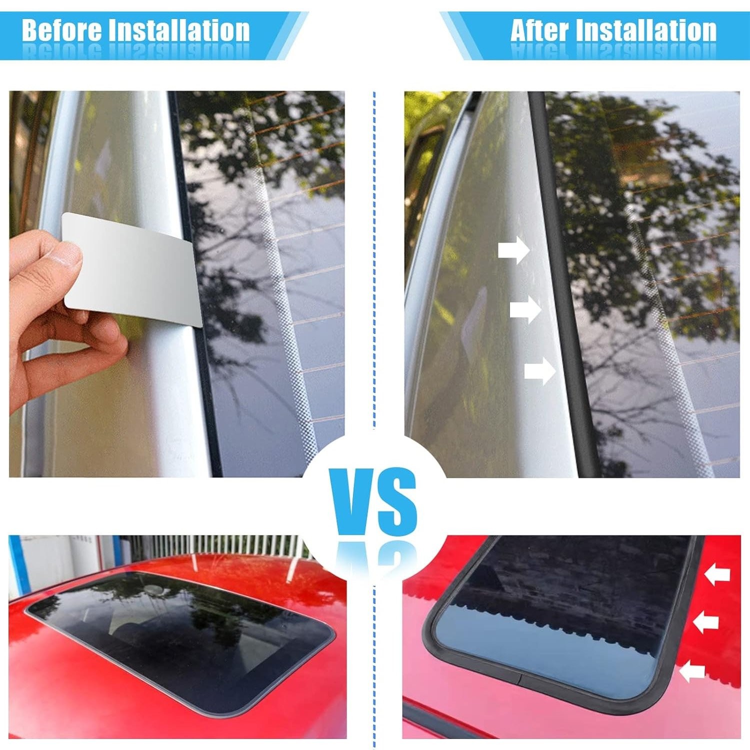 Car Sunroof Windshield Edge Weather Seal Rubber Trim Molding Cover Sealing Strip