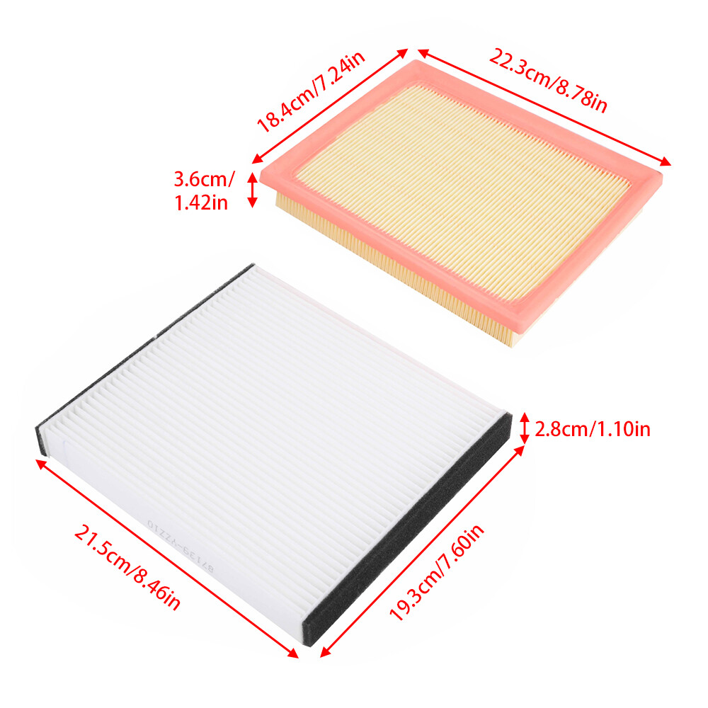 2pcs Combo Set Engine & Cabin Air Filter For PRIUS CT200H 17801-37020