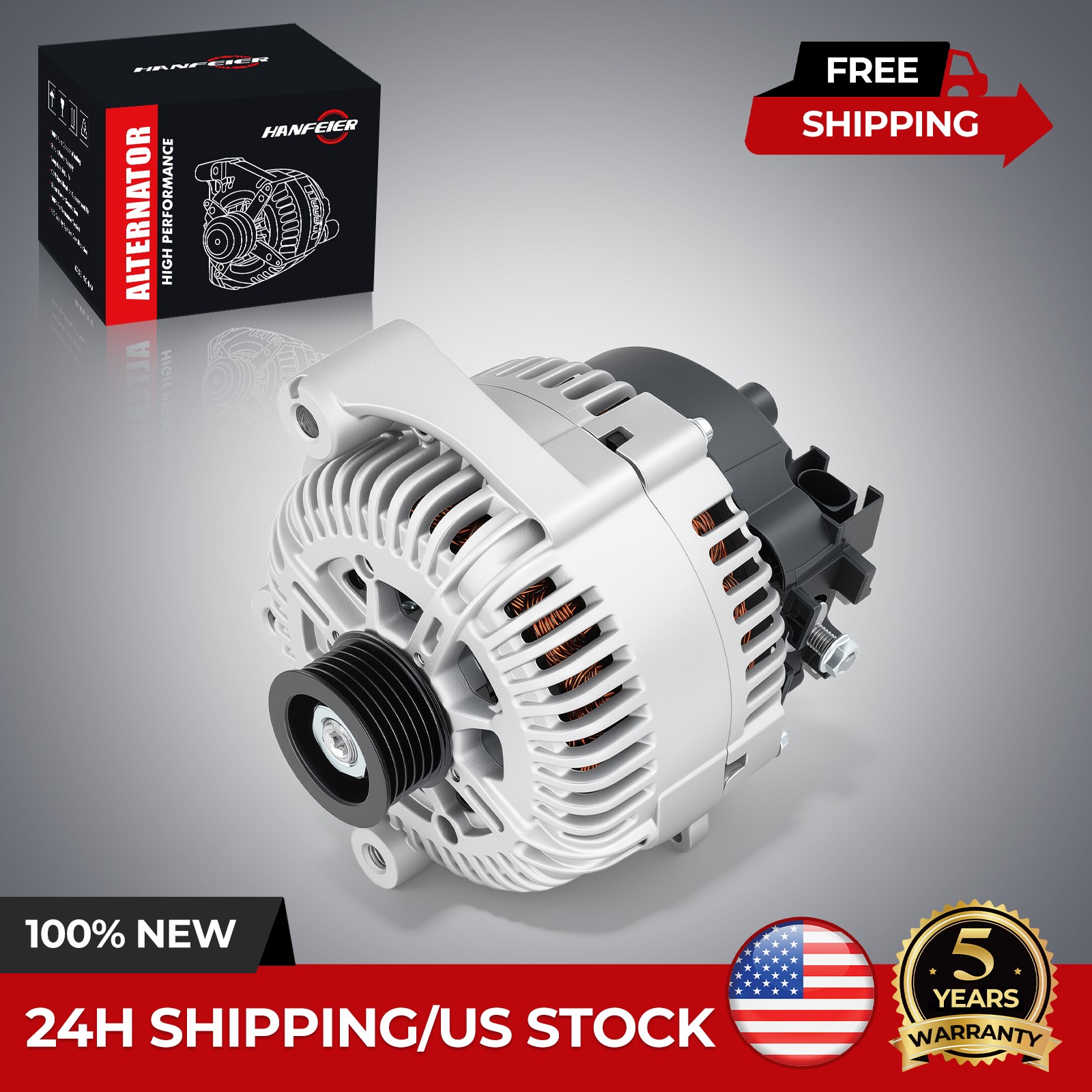 For BMW 750i 750Li 4.8L 4799cc 2007 2008 180Amp Alternator 12-31-7-542-935 11358