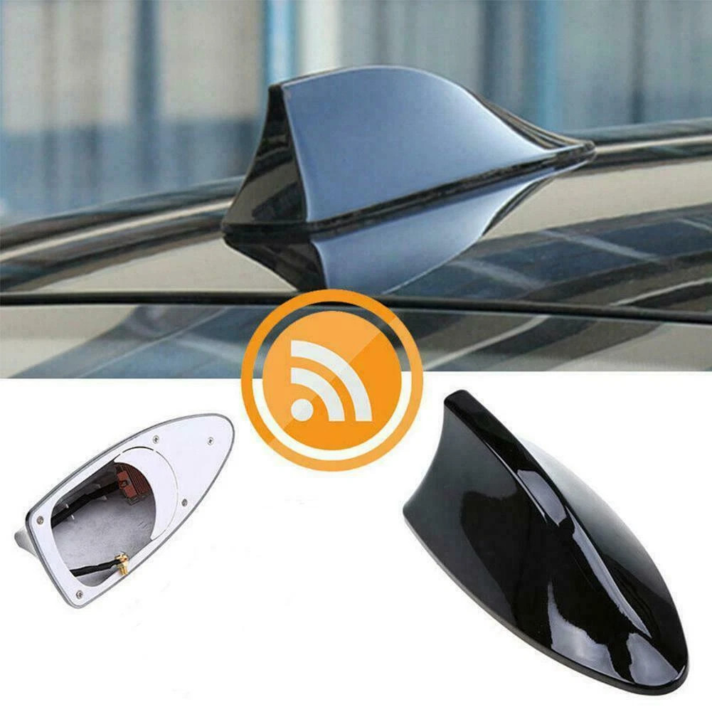 Car Roof Radio AM/FM Signal Shark Fin Style Aerial Antenna Cover Universal Black