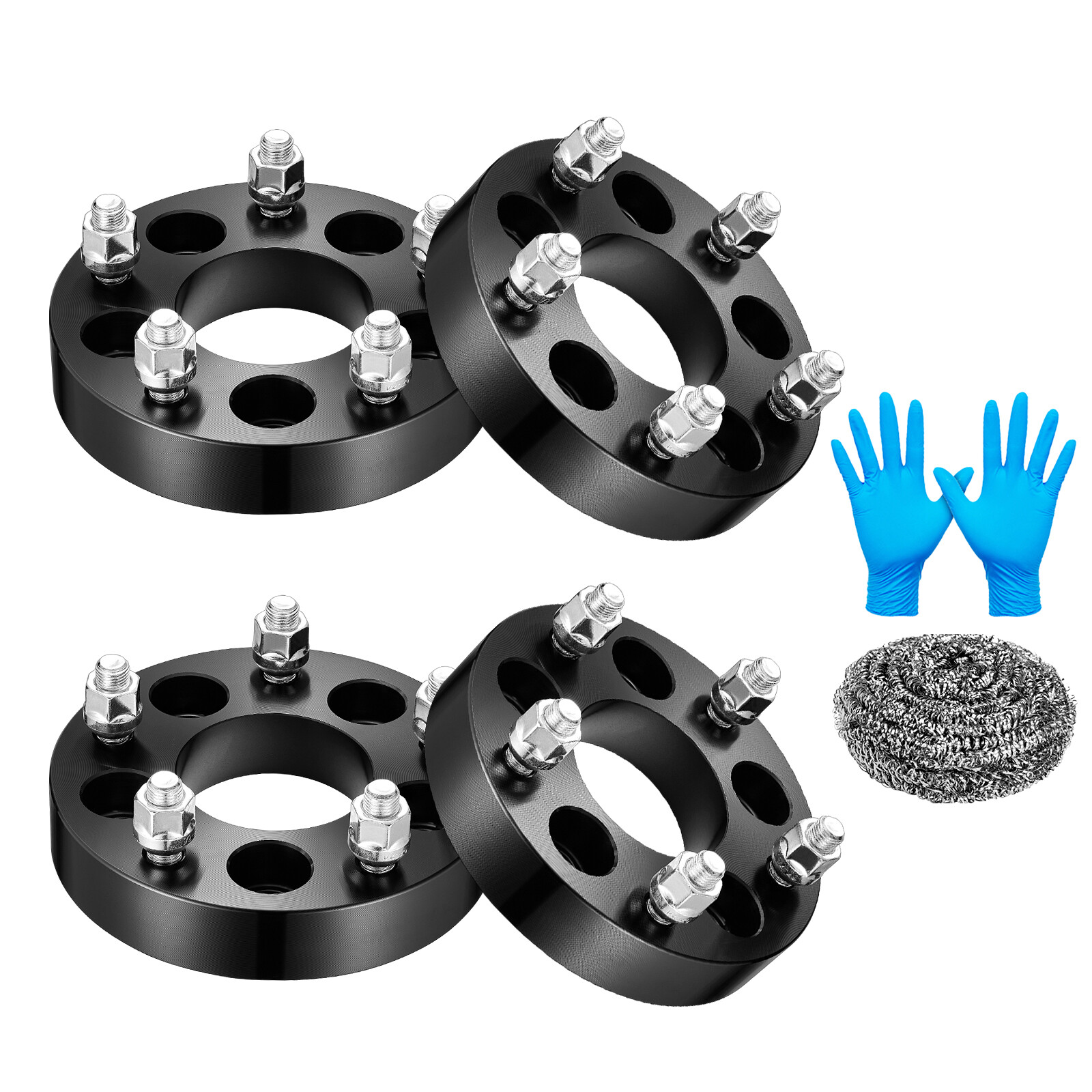(4) 1.25″ 5×4.5 to 5×5 Wheel Adapters 5×114.3 to 5×127 For Jeep Ford 1/2″x20
