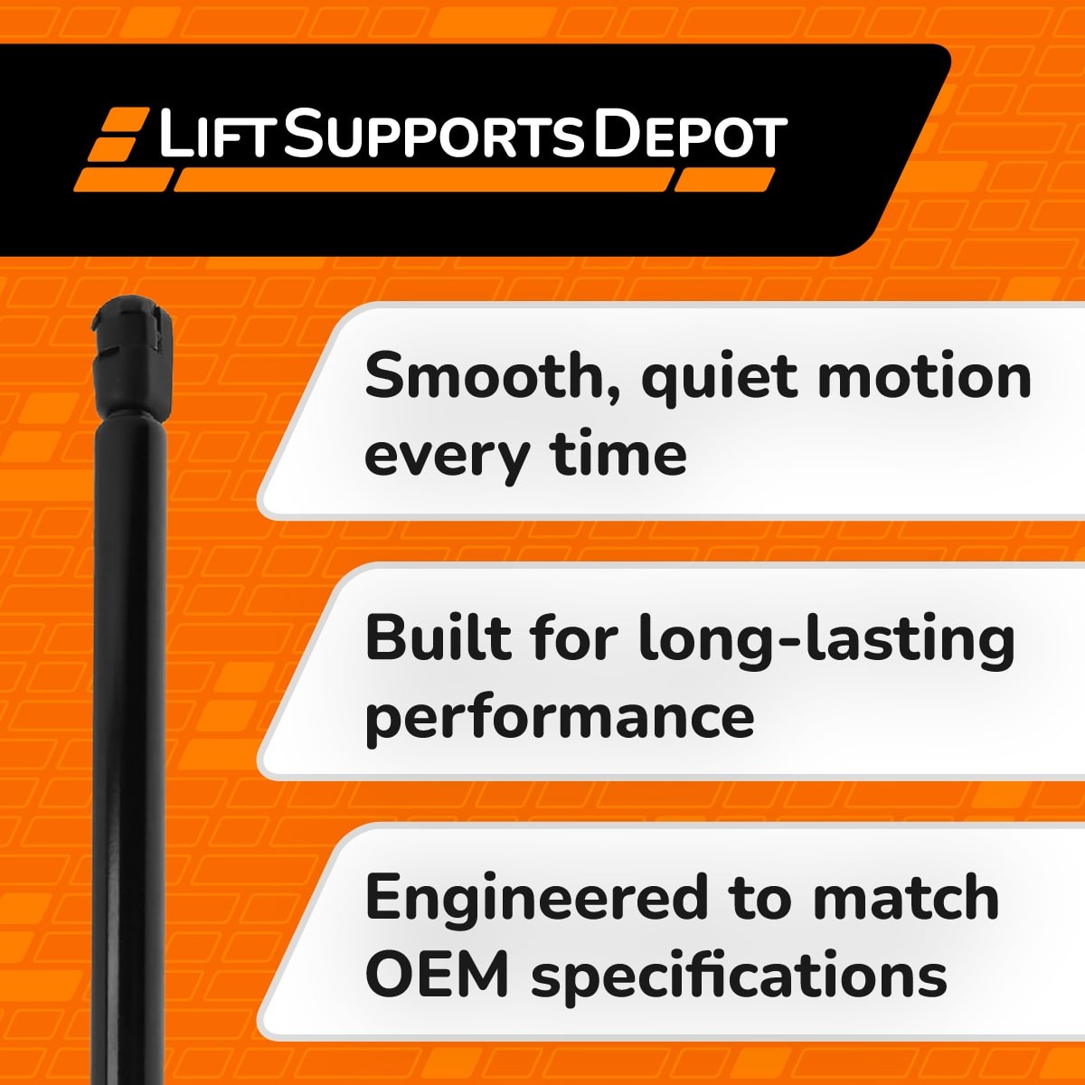 Qty 2 8mm Eyelet End Lift Supports 20.1 Inches Extended x 15lbs