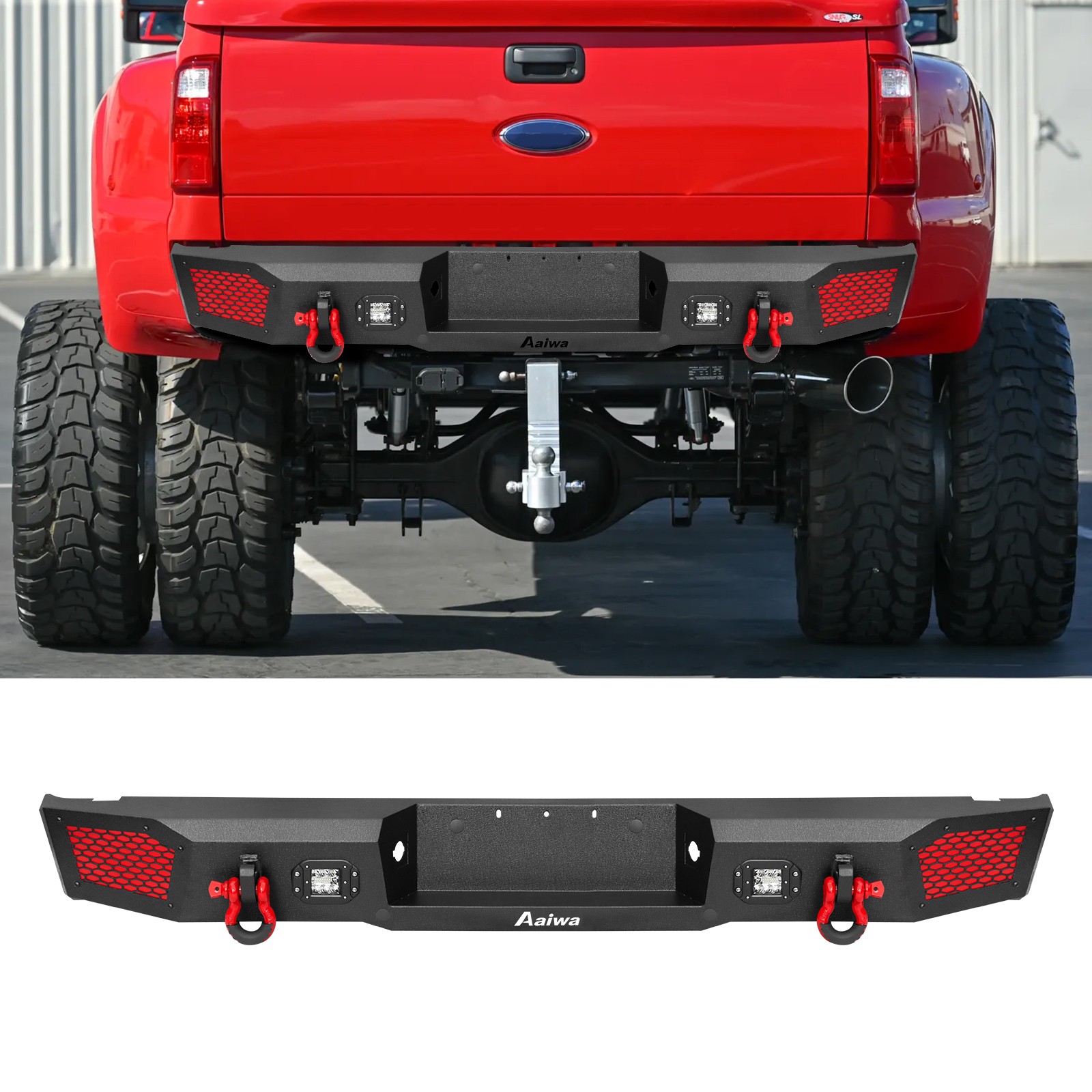 For 2005-2007 Ford F250 F350 F450 F550Steel Front Rear Bumper w’winch & Lights