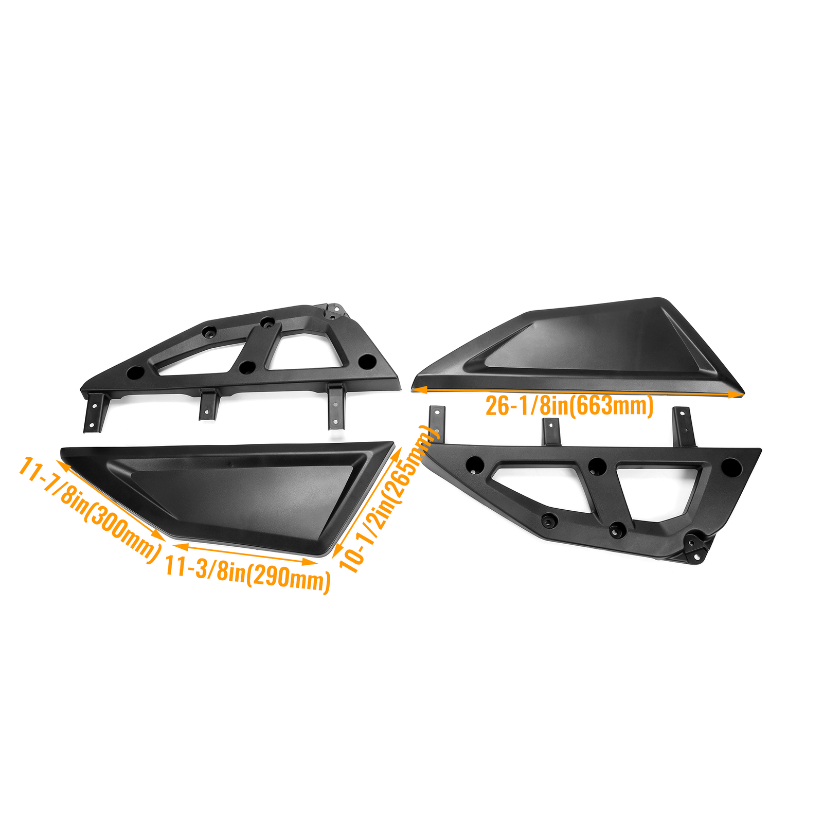 Lower Door Panels w/ Hardware For 2019-22 HONDA TALON 1000x 1000 x 1000r 1000 r