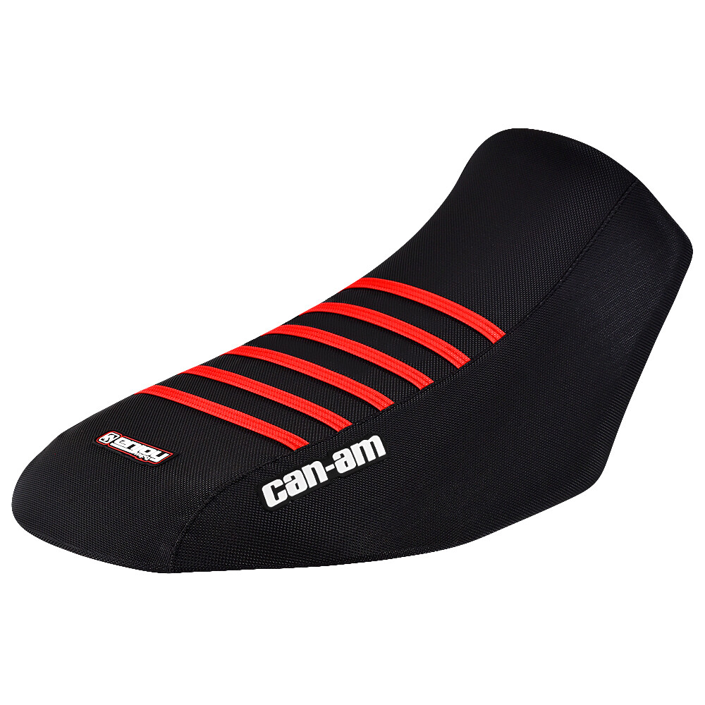 Can Am Renegade Gripper Seat Cover GEN 2 2012 -2022 BLACK- RED RIBS #294
