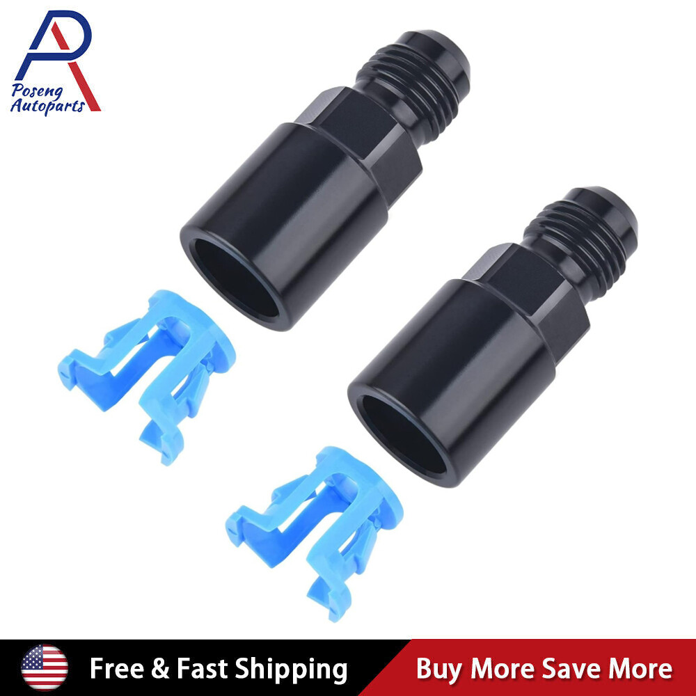 6AN Male to 5/16″ SAE Quick-Disconnect Female Push-On EFI Fuel Rail Fitting 2PCS