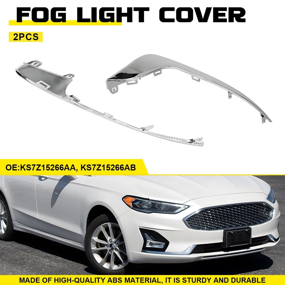 KS7Z15266AB Fit 2019-2020 Ford Fusion Front Lower Fog Light Lamp Strip Trim Pair