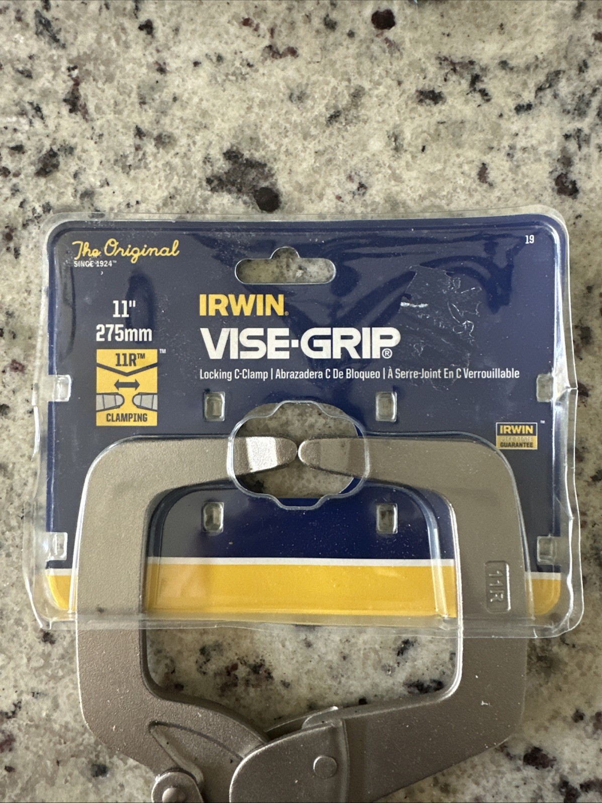 Vise-Grip 11R 11″ Long, 3-3/8″ Capacity Locking C-Clamps with Regular Tips