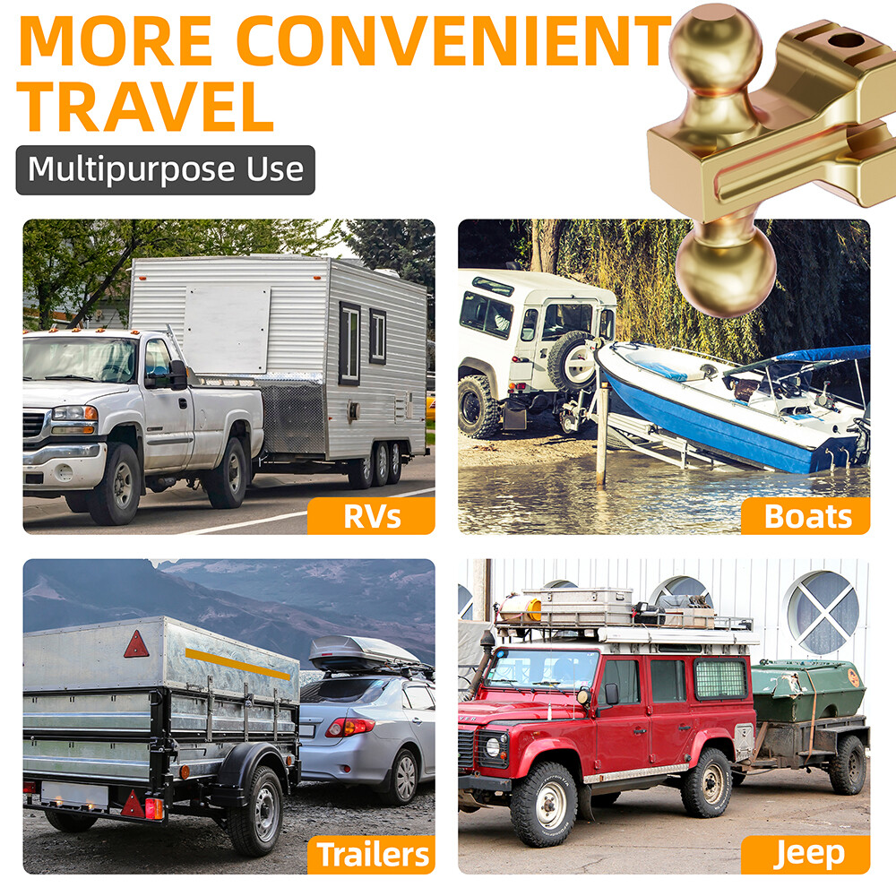 Trailer Hitch 2″ Receiver 8″ Drop Adjustable Truck Tow Hitch 25000lb Solid Shank