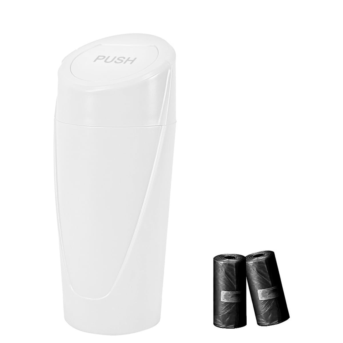 Zpana Car Trash Can with Lid, Leakproof 7.87 x x 3.35 inches, White