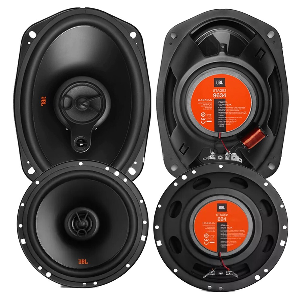 JBL Stage2 Door Speakers Kit 420W Front & 240W Rear for 2002-2008 Dodge RAM 1500