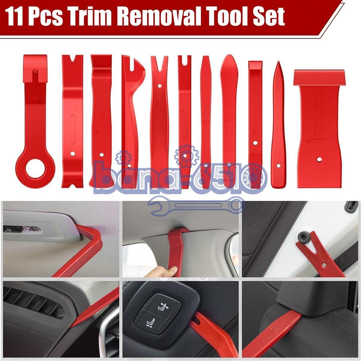 200Pcs Car Trim Removal Tool Set Hand Tools Pry Bar Panel Door Interior Clip Kit