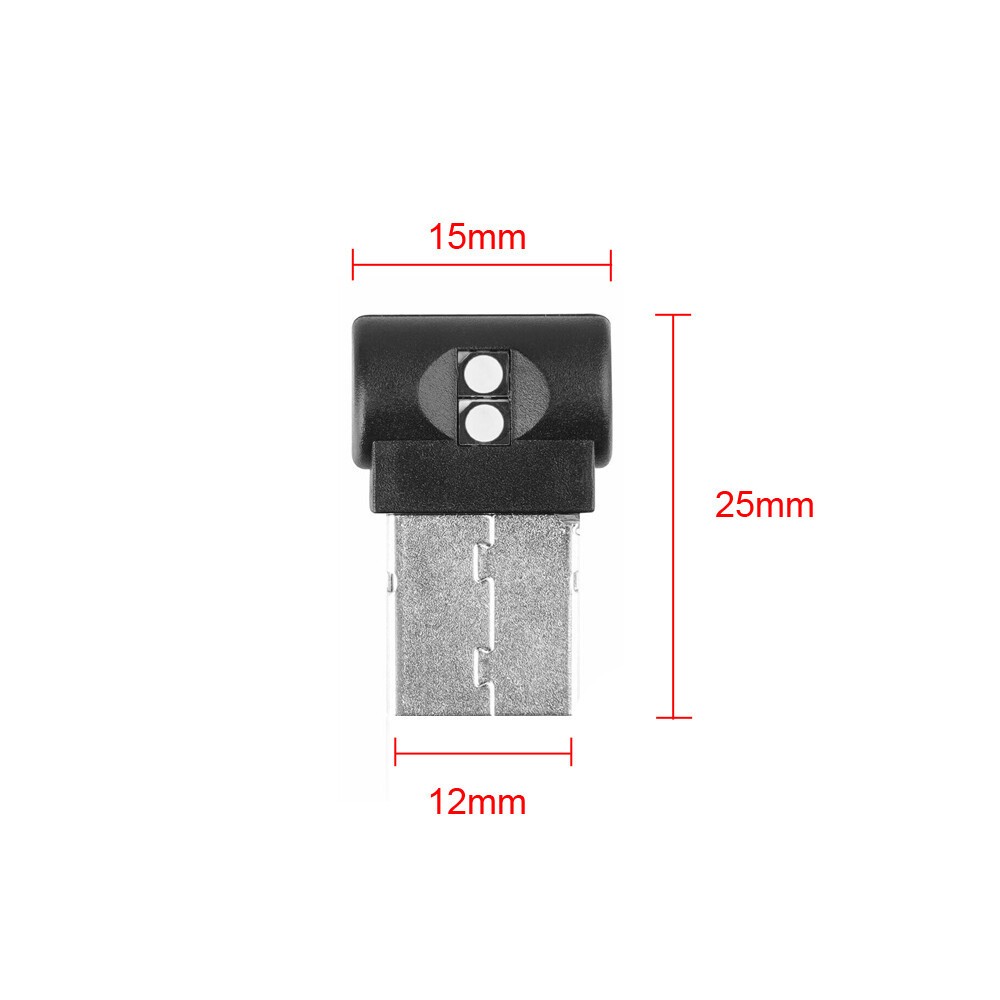 1x Multicolor USB LED Car Interior Neon Atmosphere Ambient Light Accessories