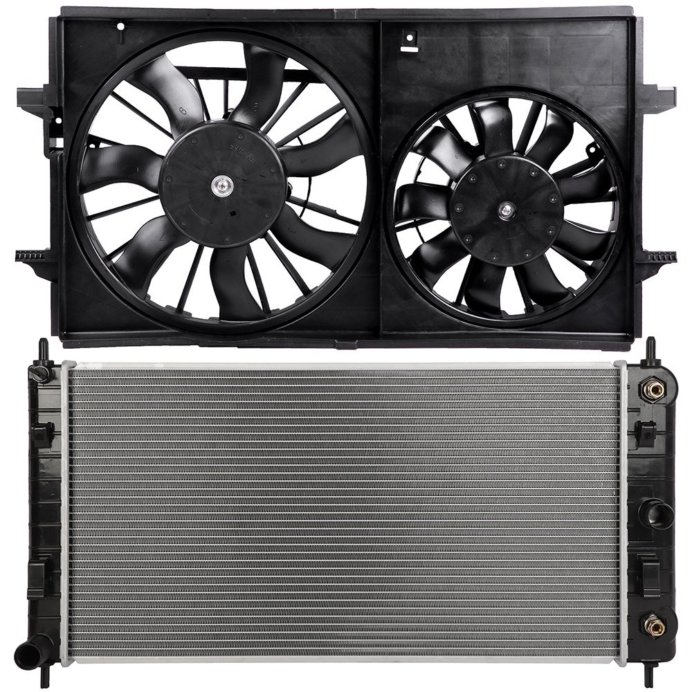 Cooling Fan Kit For 2008-2012 Chevrolet Malibu 2007-2009 Saturn Aura Radiator