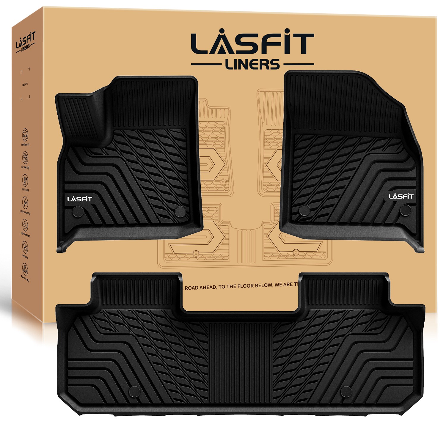 Floor Mats for Chevy Traverse 2018 2019 2020 2021 2022 2023 7-Seats Floor Liners