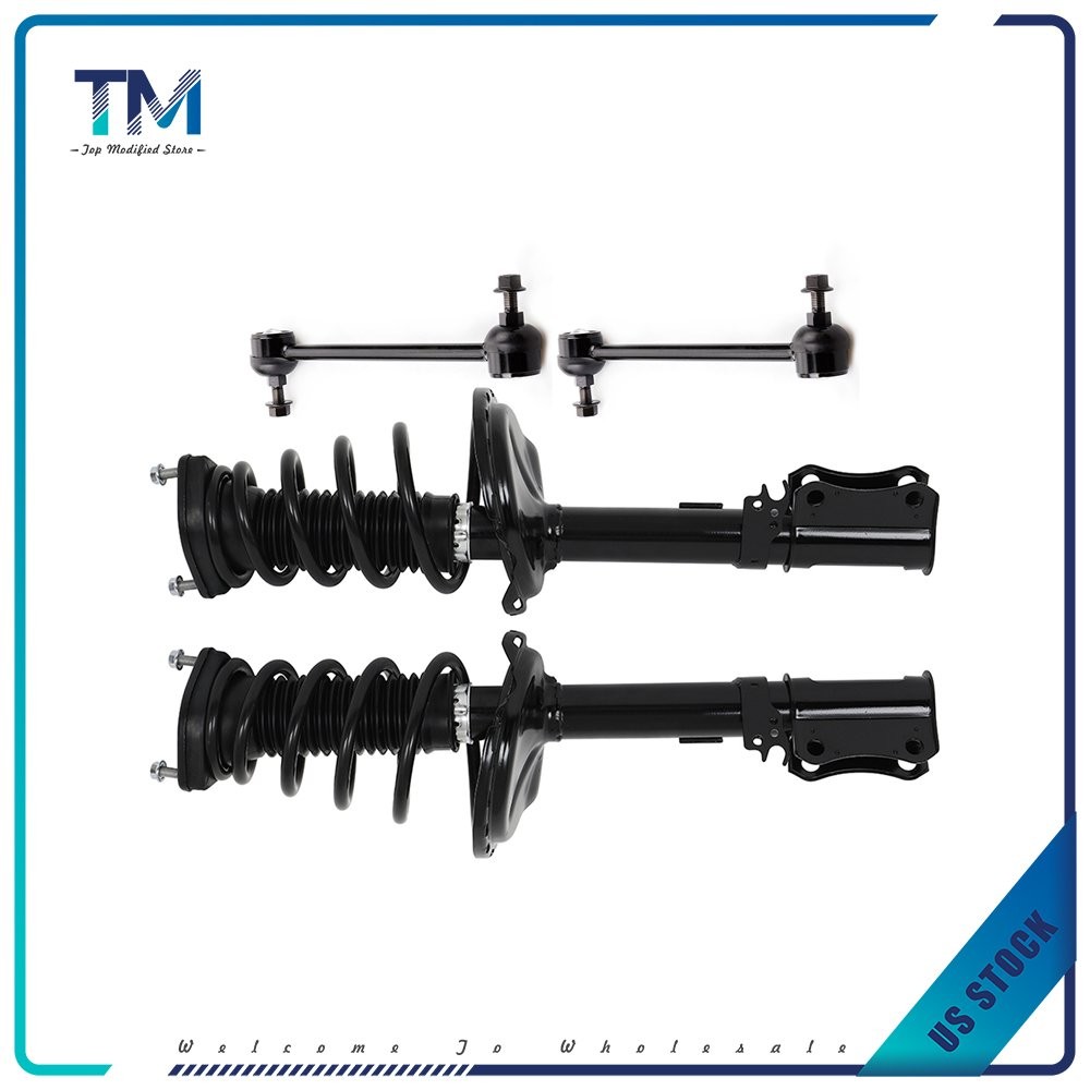 Quick Rear Struts For Lexus RX330 RX350 Toyota Highlander FWD Sway Bar w/ Spring