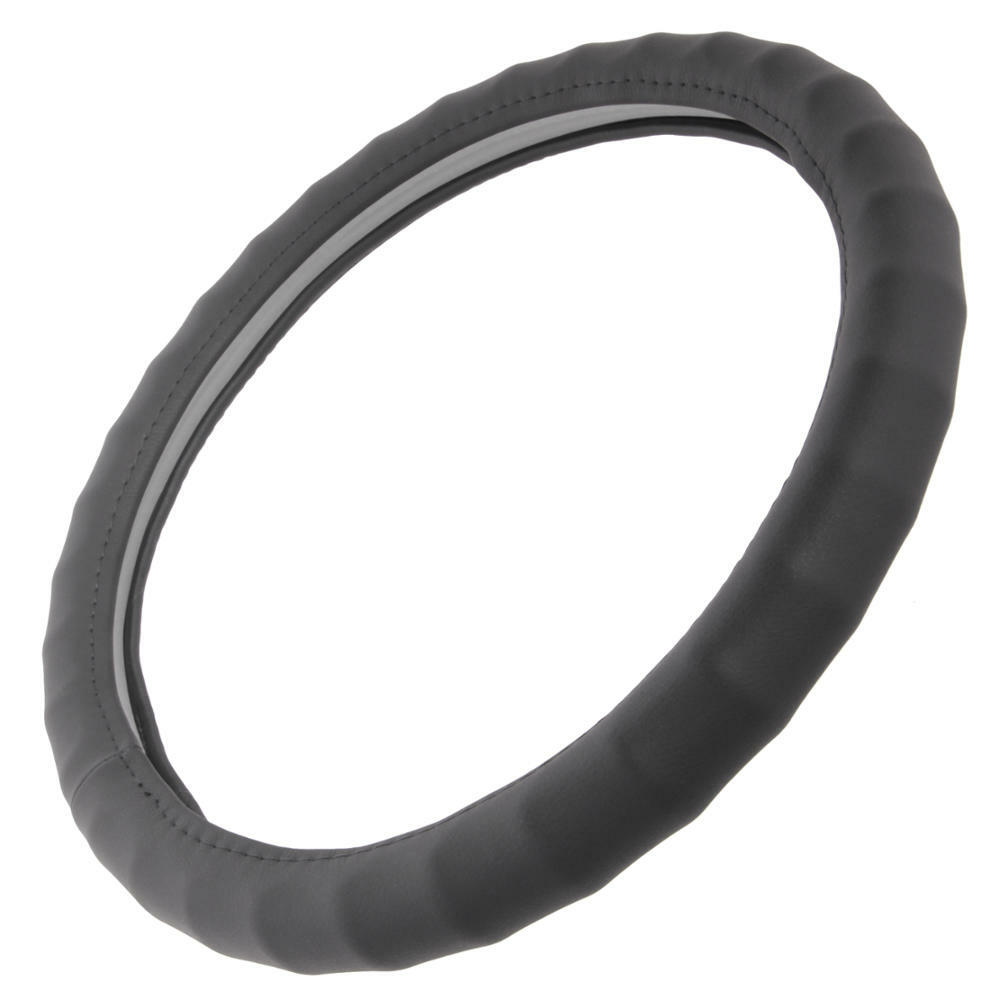 Real Genuine Leather Steering Wheel Cover Microfiber Grip Big Size 15.5-16.5″