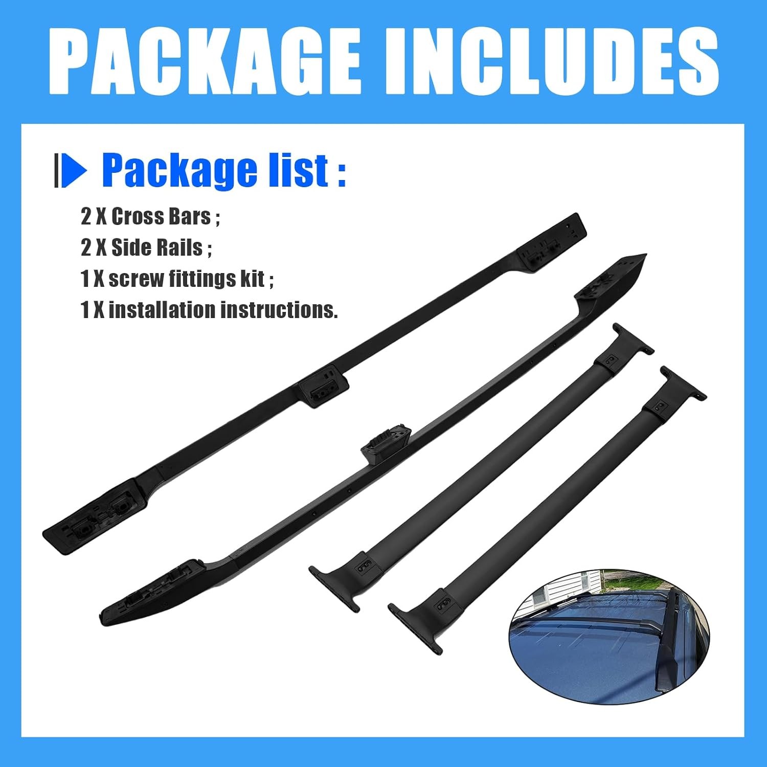 For Honda Odyssey 2011-2017 Roof Rack Cross Bars + Side Rails Luggage Carrier